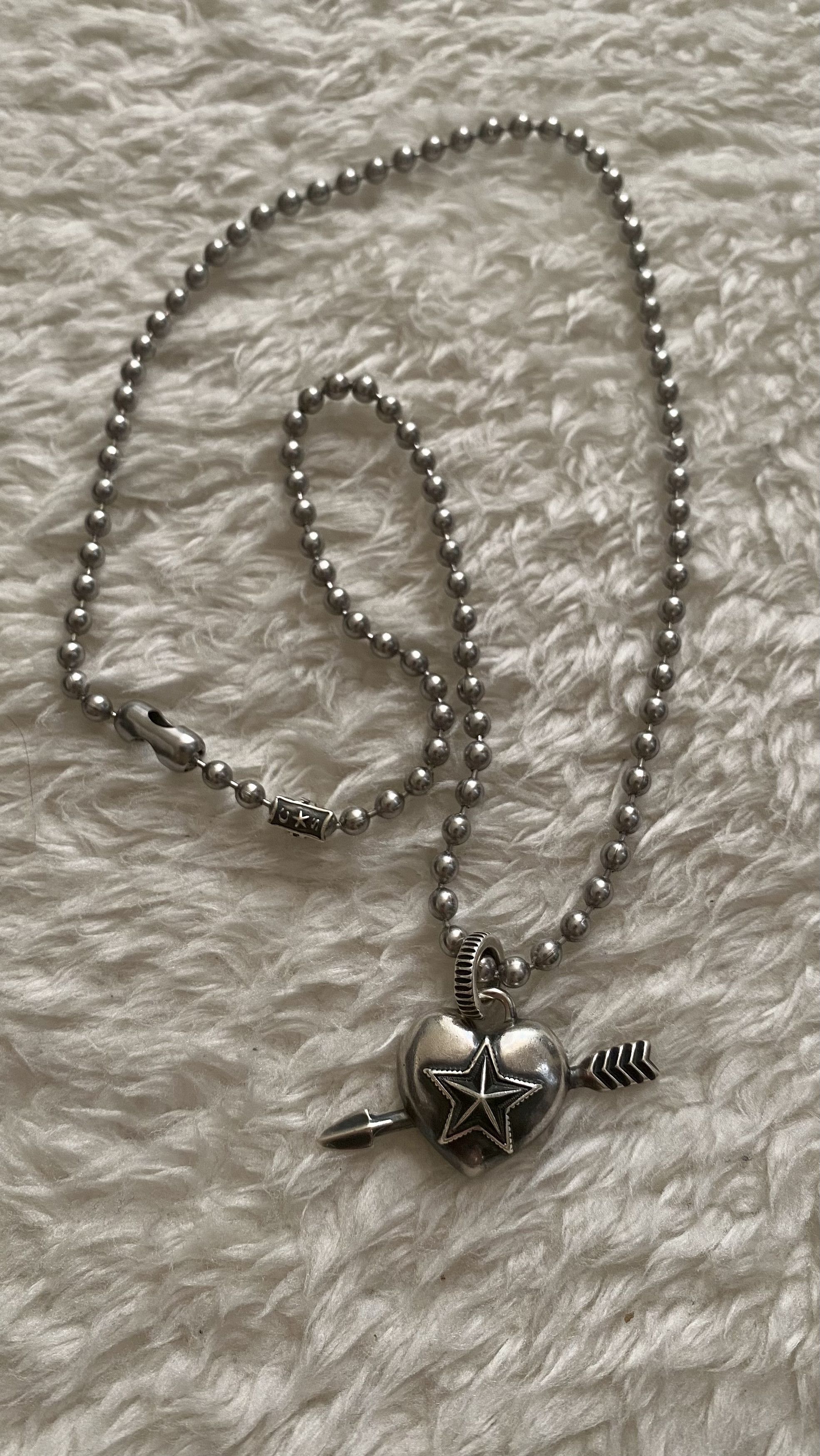 Cody Sanderson Heart & Sherriff Star 1 Arrow Pendant & 24