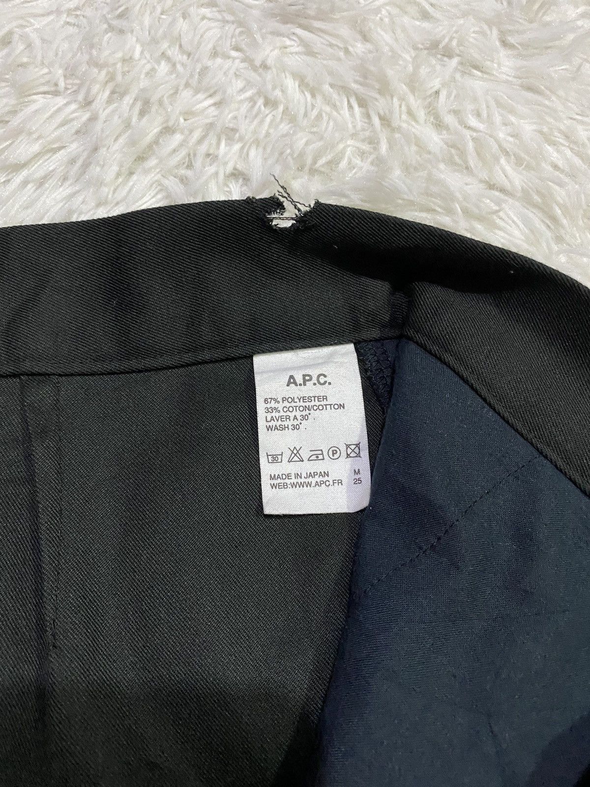 A.P.C. × Vintage A.P.C Vintage Black Polyester + Cotton Pants Made in Japan Size US 28 / EU 44 - 9 Thumbnail