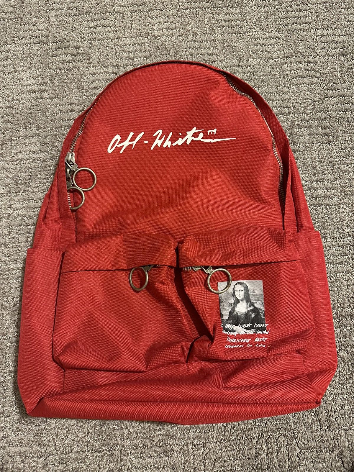 OffWhite OffWhite Red Mona Lisa Backpack Grailed