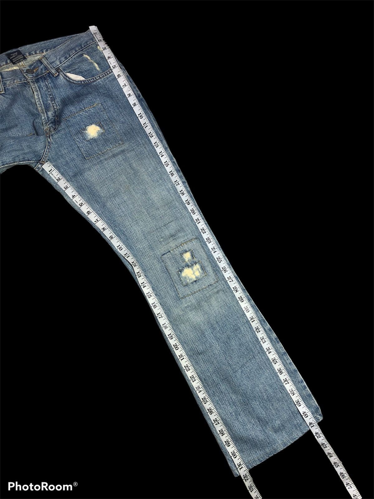 Other FLARED⚡️⚡️BB LONDON WASHED BLUE DISTRESSED DENIM Size US 31 - 7 Thumbnail