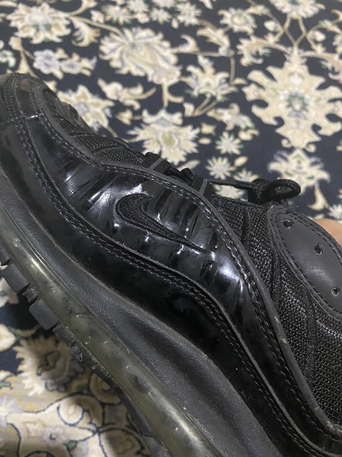 Nike × Supreme GRAILED!! 2016 Supreme x Nike Air Max 98 “BLACK” Sneakers Size US 8 / EU 41 - 8 Thumbnail