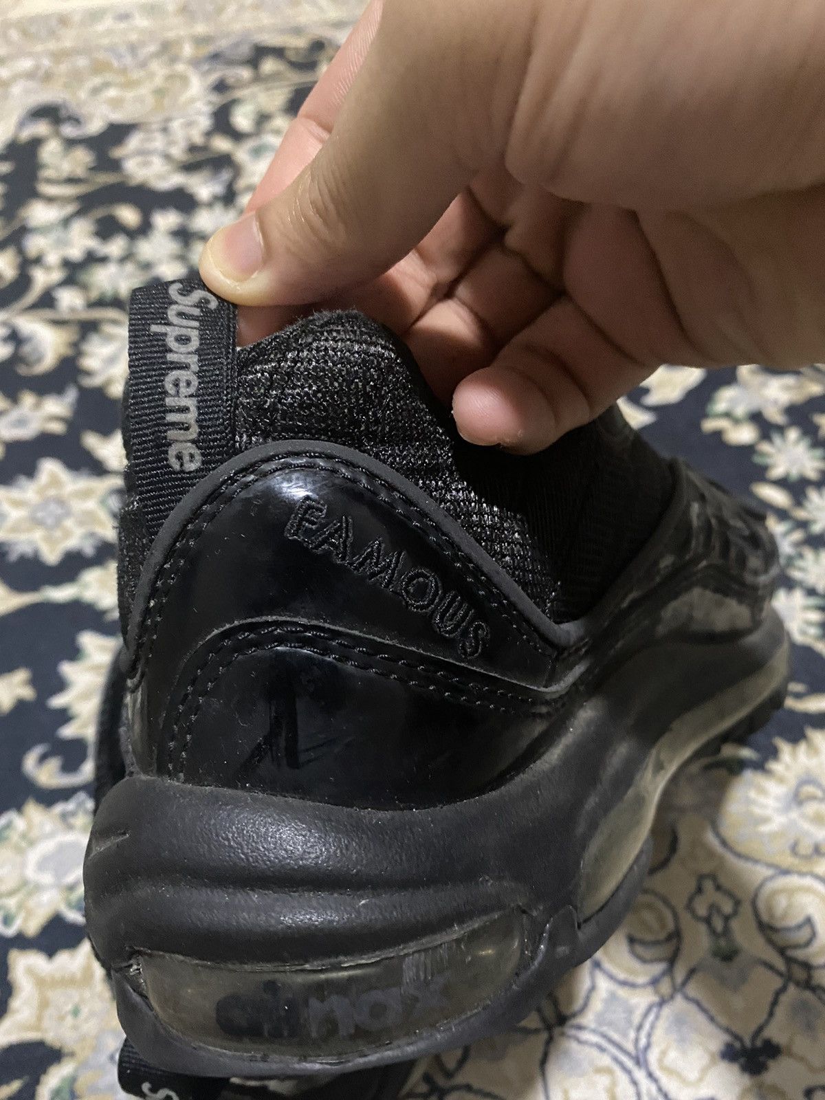 Nike × Supreme GRAILED!! 2016 Supreme x Nike Air Max 98 “BLACK” Sneakers Size US 8 / EU 41 - 7 Thumbnail