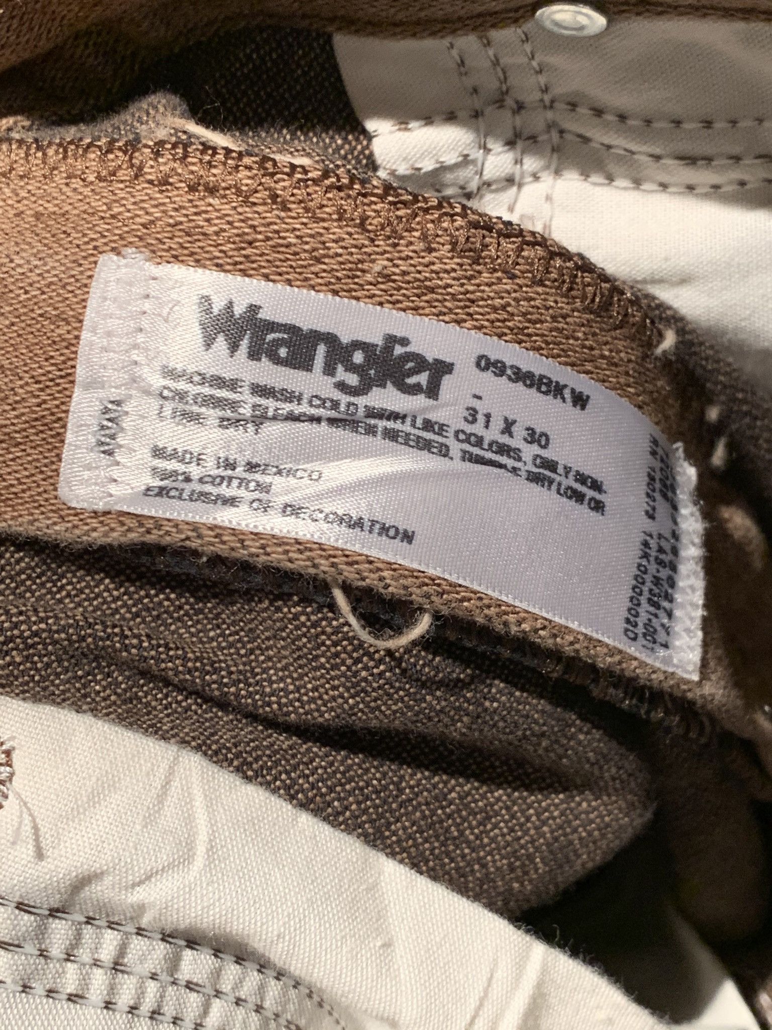 Wrangler *RARE* Wrangler Brown Grain Weave Jeans Pants Size US 31 - 6 Thumbnail