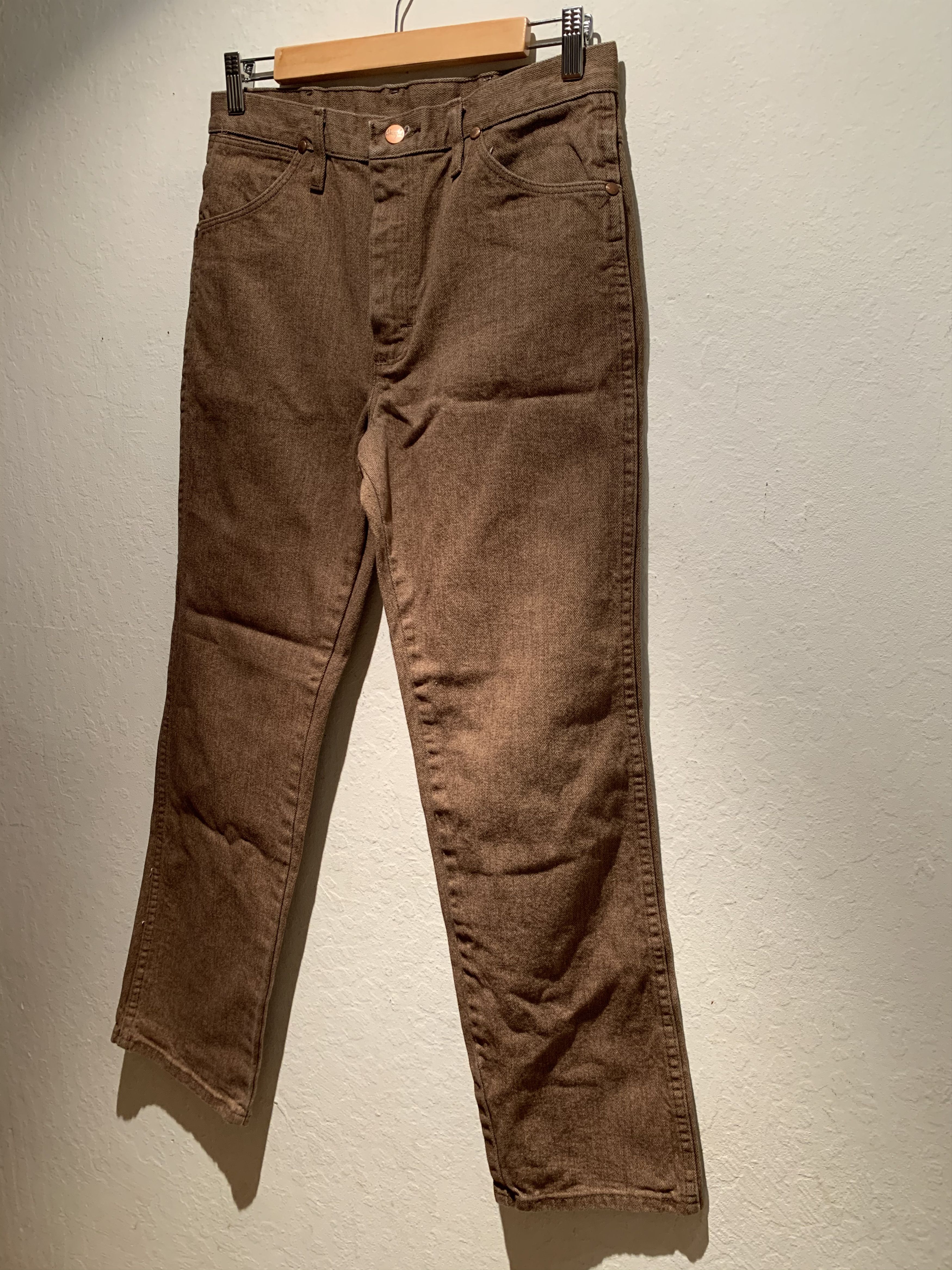 Wrangler *RARE* Wrangler Brown Grain Weave Jeans Pants Size US 31 - 1 Thumbnail