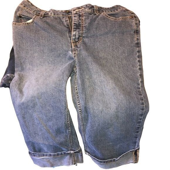 Faded Glory Faded Glory 4 Long Shorts Jean Women Stretch Denim Blue