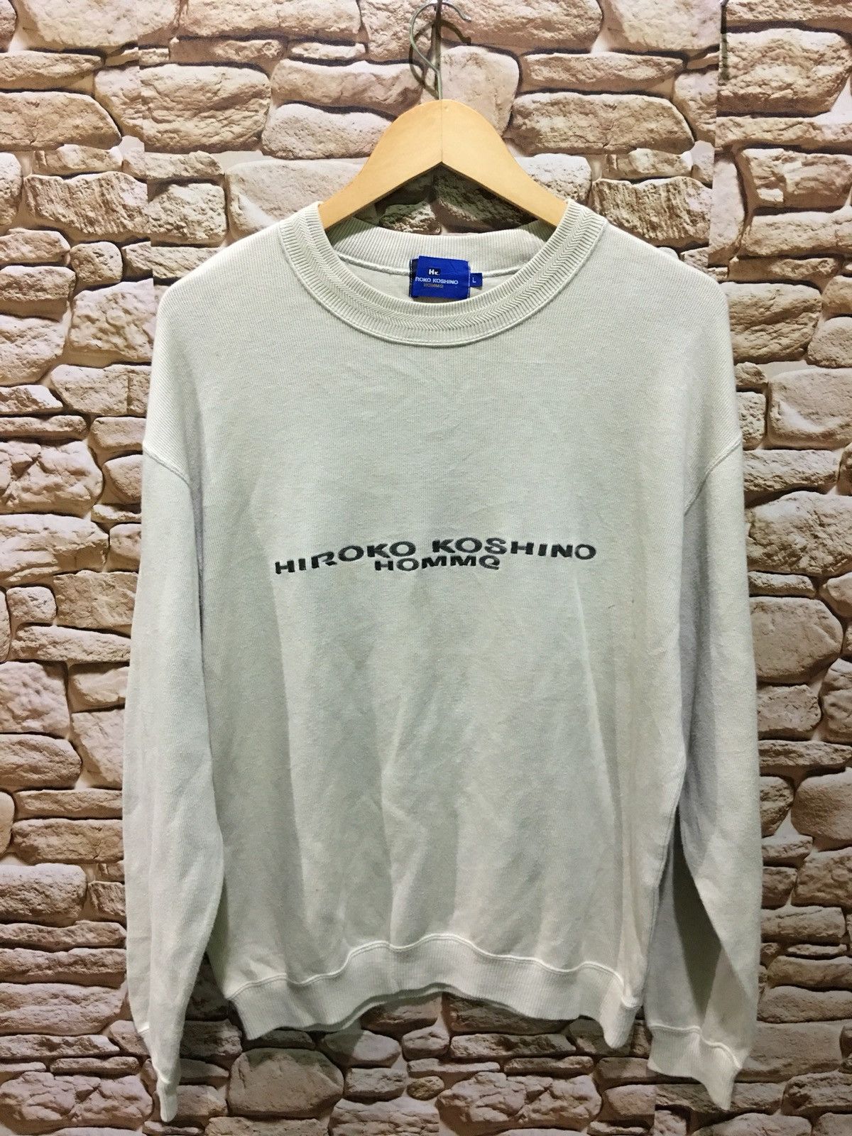 HIROKO KOSHINO HOMME Crewneck Big Logo Sweater Pullover