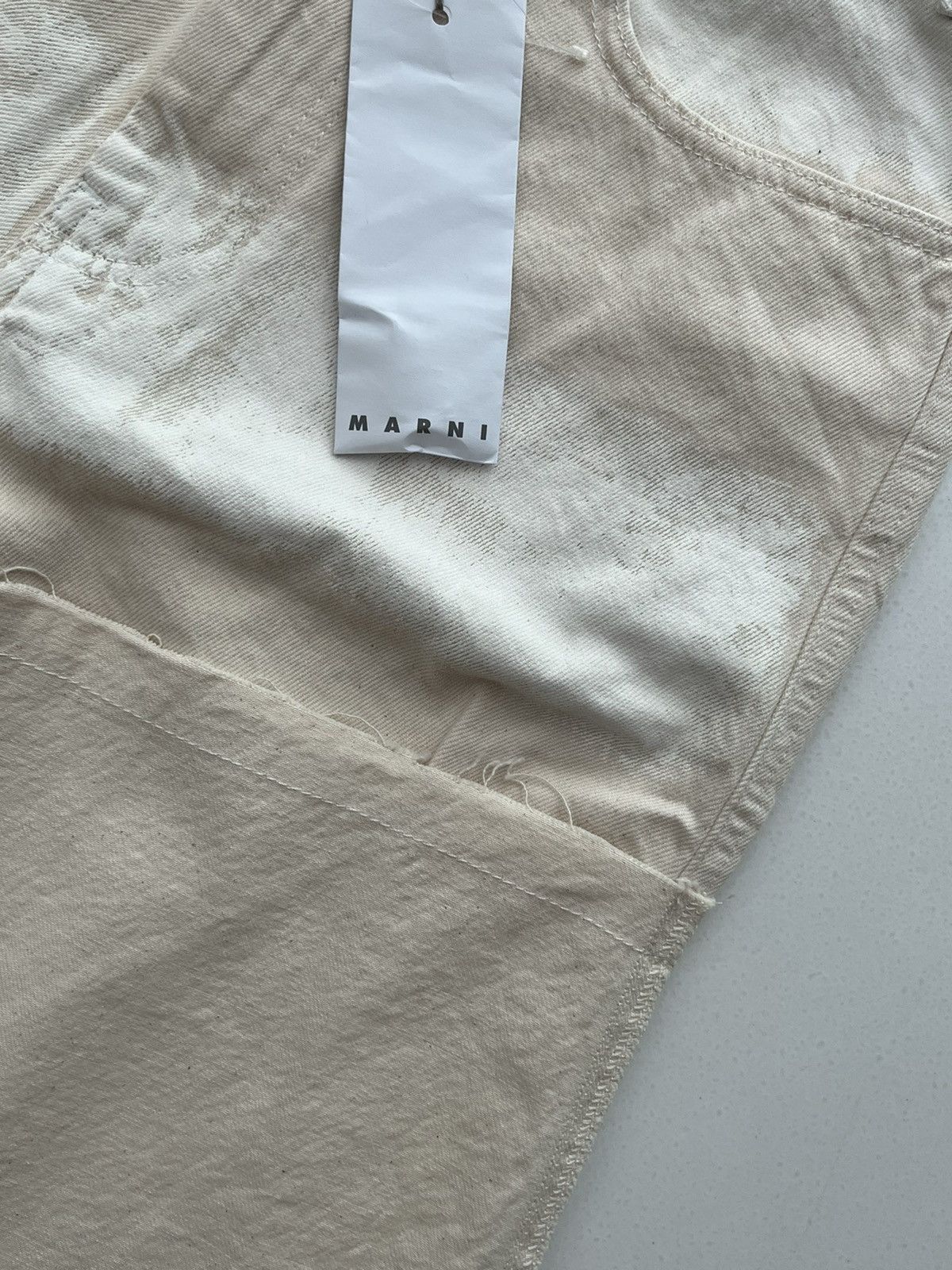 Marni BNWT MARNI DENIM FRAY FOLD HEM SHORTS Size US 30 / EU 46 - 8 Thumbnail