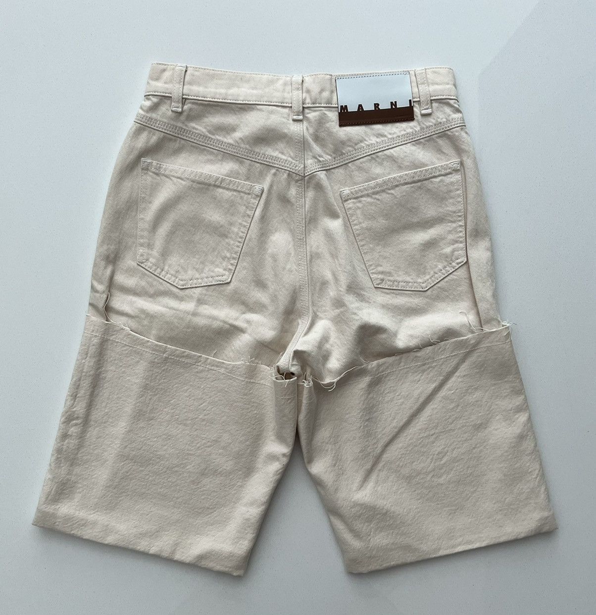 Marni BNWT MARNI DENIM FRAY FOLD HEM SHORTS Size US 30 / EU 46 - 4 Thumbnail