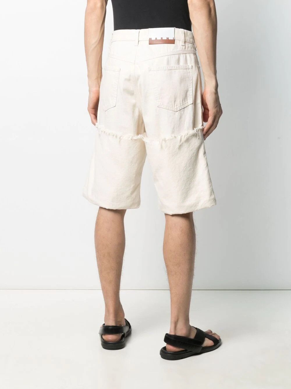 Marni BNWT MARNI DENIM FRAY FOLD HEM SHORTS Size US 30 / EU 46 - 2 Thumbnail