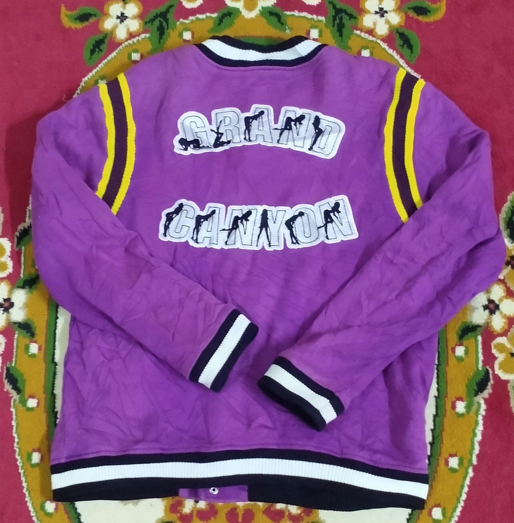 Vintage Vintage 90s Grand Canyon snap button varsity jacket Size US XL / EU 56 / 4 - 2 Thumbnail