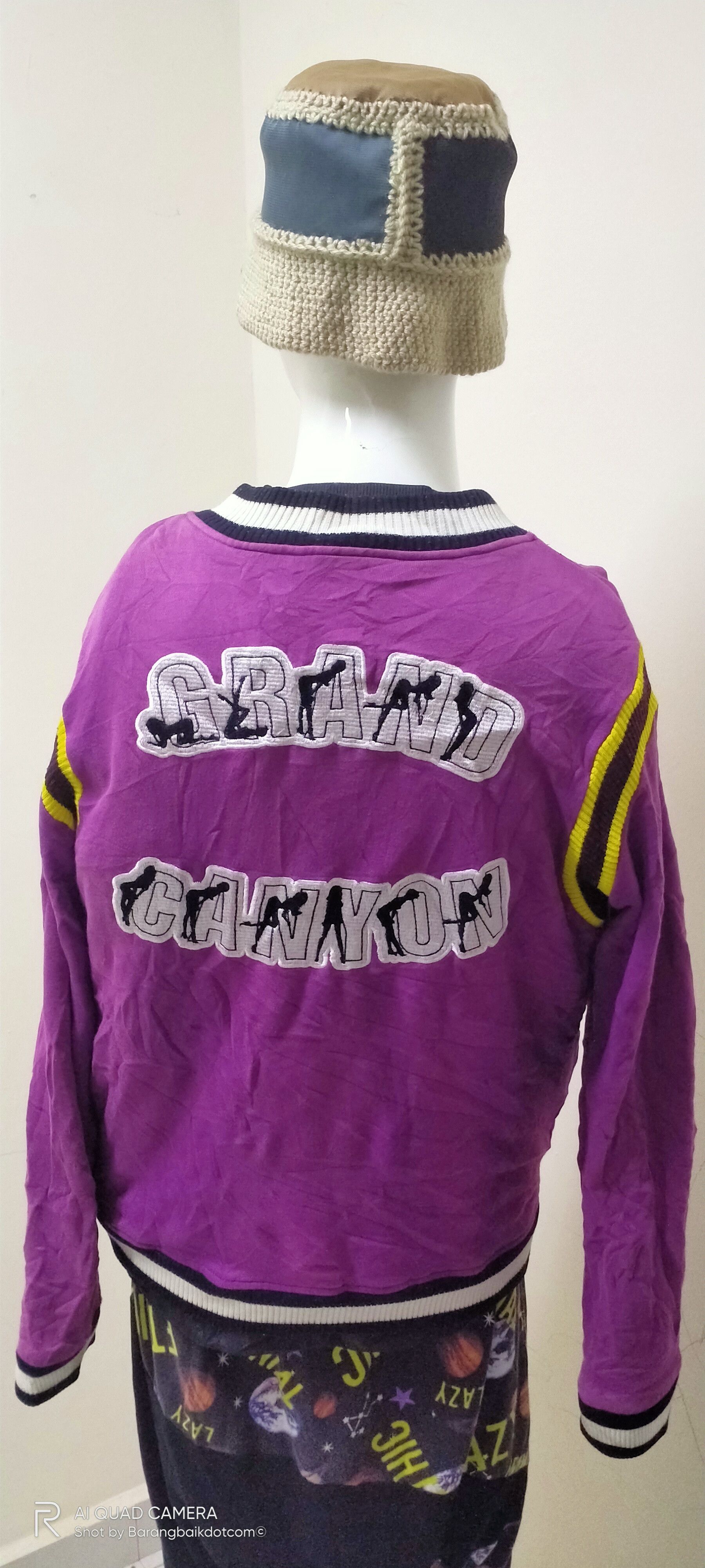 Vintage Vintage 90s Grand Canyon snap button varsity jacket Size US XL / EU 56 / 4 - 6 Thumbnail
