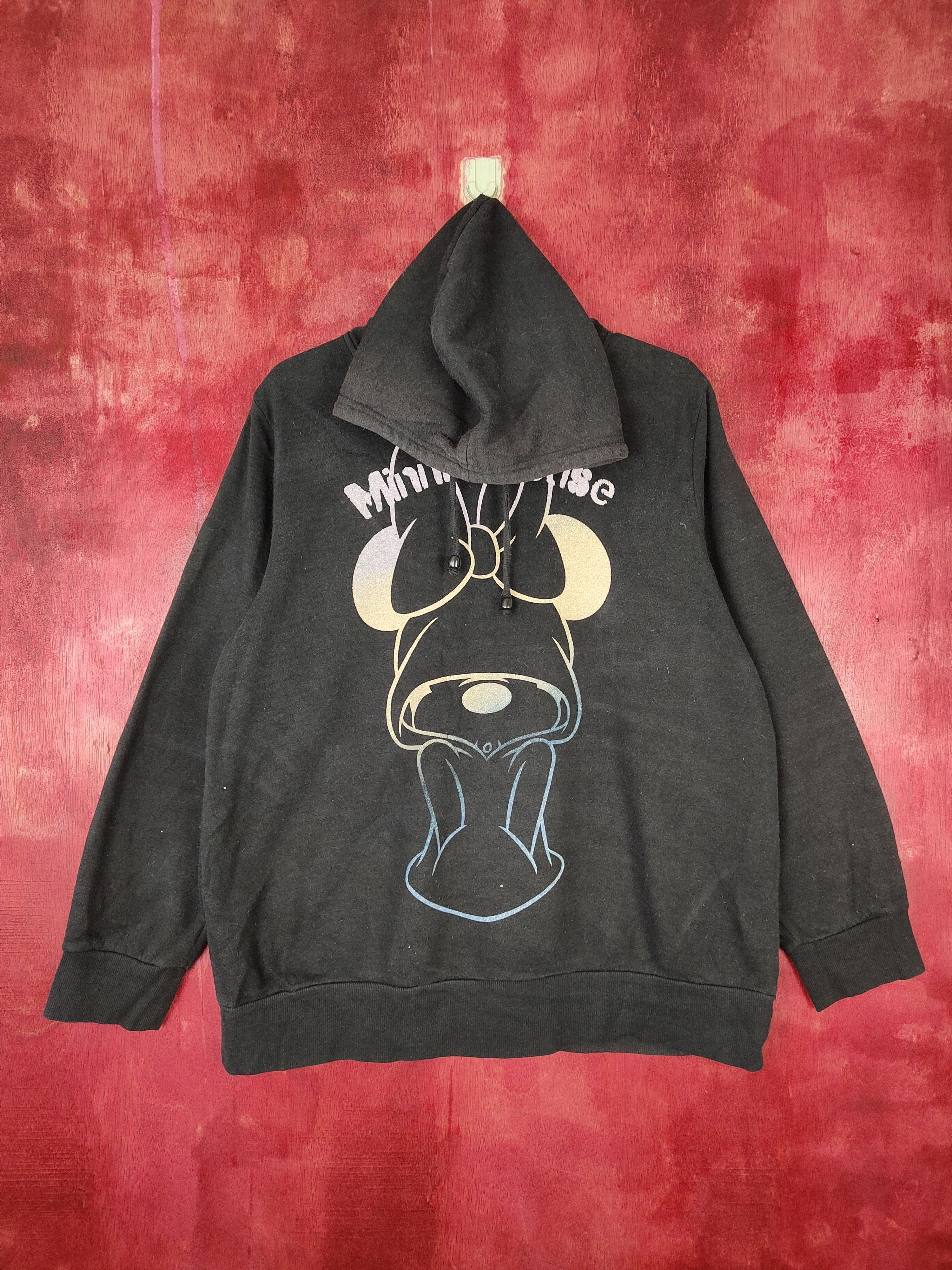 Disney × Japanese Brand Disney - Minnie Mouse Black Sweatshirt hoodie #4928 Size L / US 10 / IT 46 - 1 Thumbnail