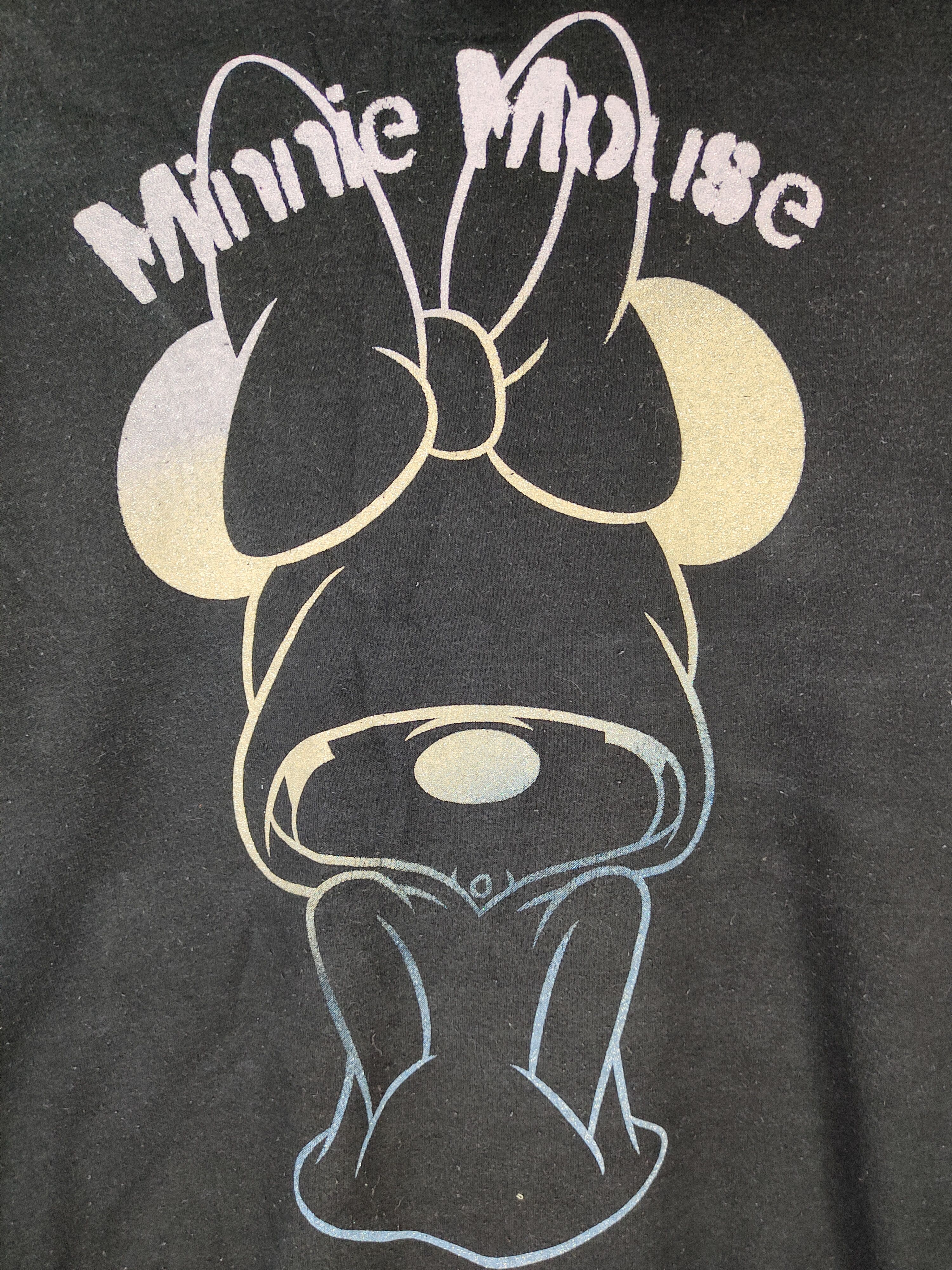 Disney × Japanese Brand Disney - Minnie Mouse Black Sweatshirt hoodie #4928 Size L / US 10 / IT 46 - 3 Thumbnail