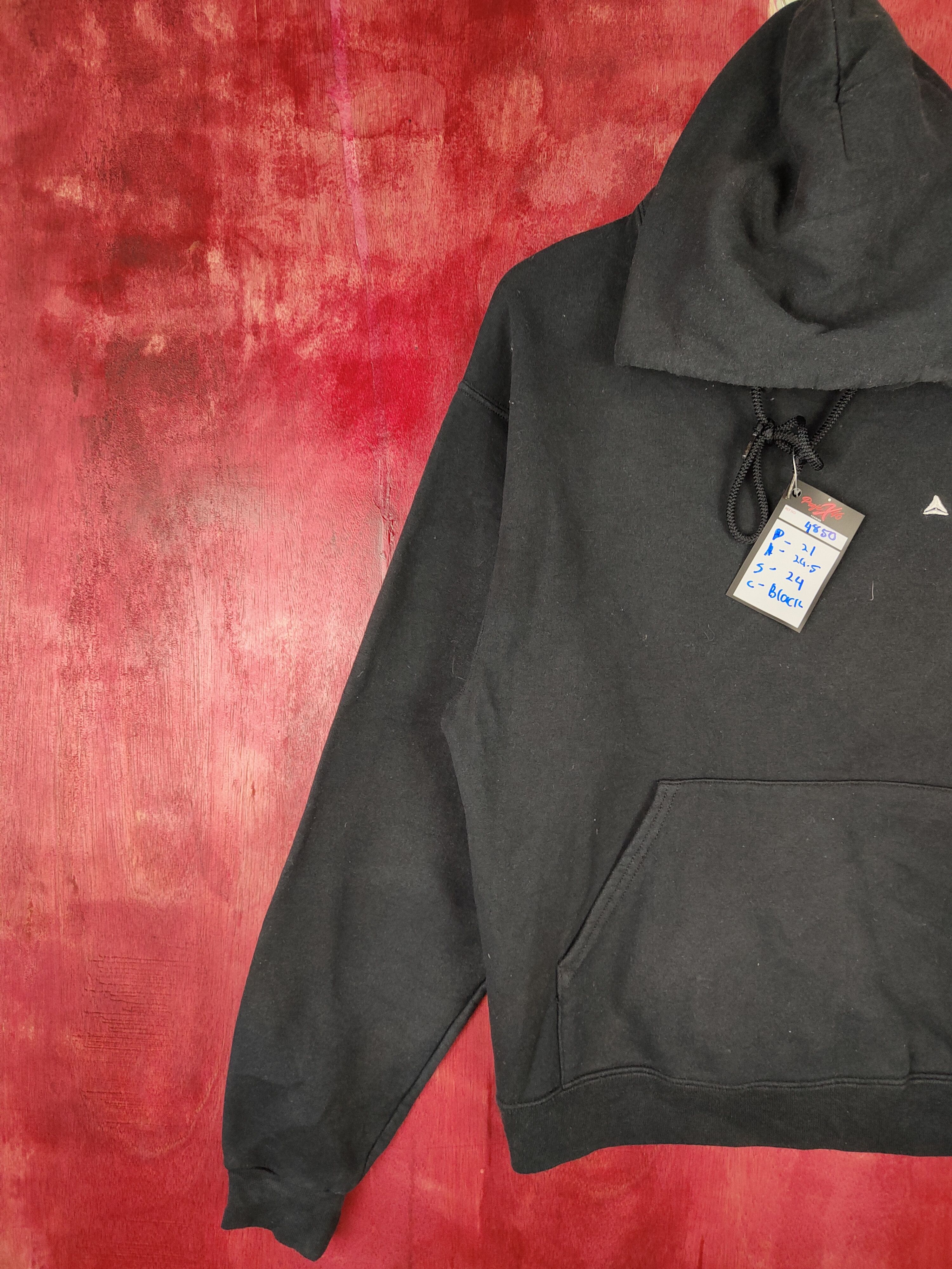 Japanese Brand × Jerzees Jerzees Delta Black Hoodie Sweatshirt #4850 Size US M / EU 48-50 / 2 - 6 Thumbnail