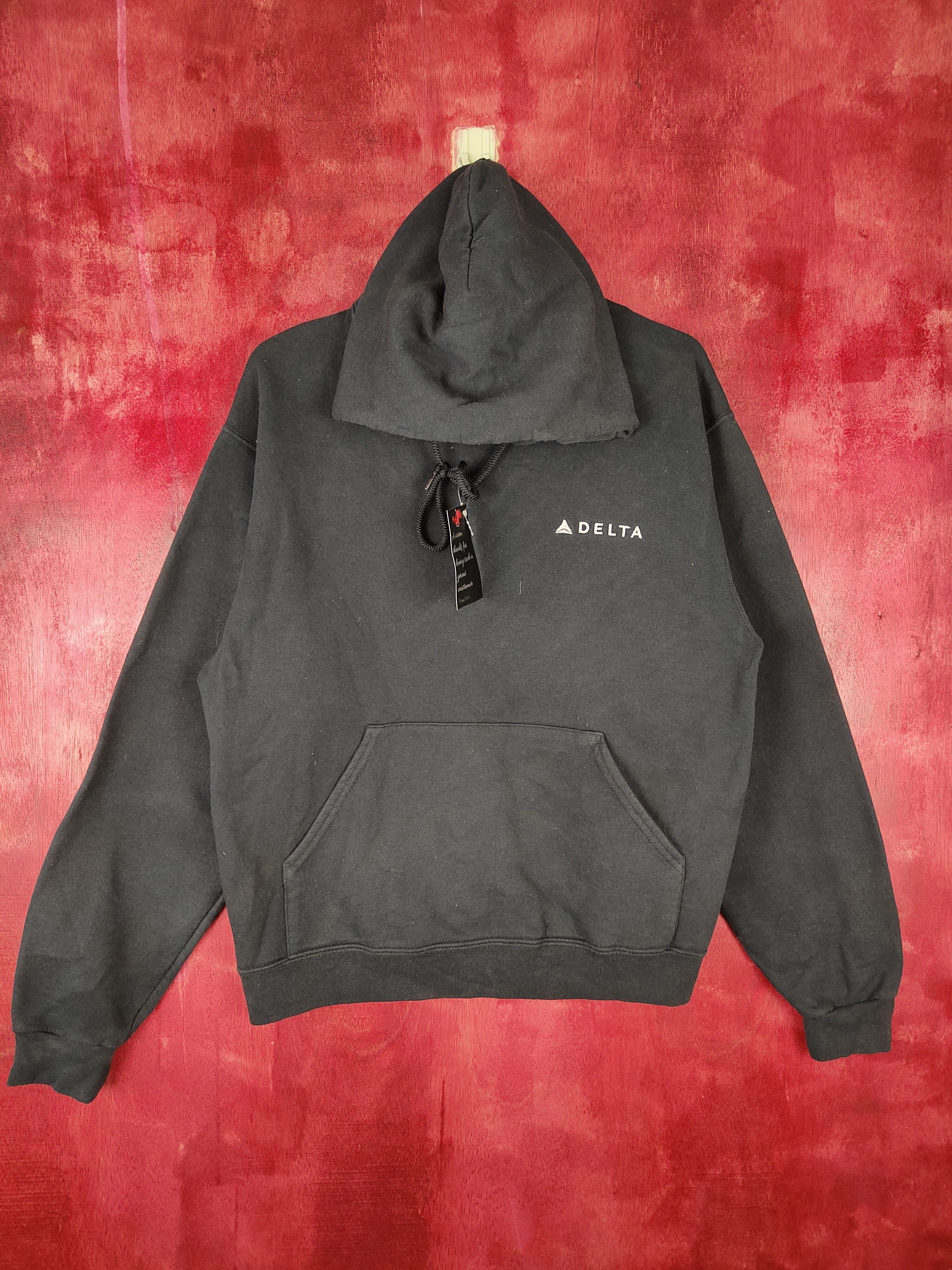 Japanese Brand × Jerzees Jerzees Delta Black Hoodie Sweatshirt #4850 Size US M / EU 48-50 / 2 - 1 Thumbnail