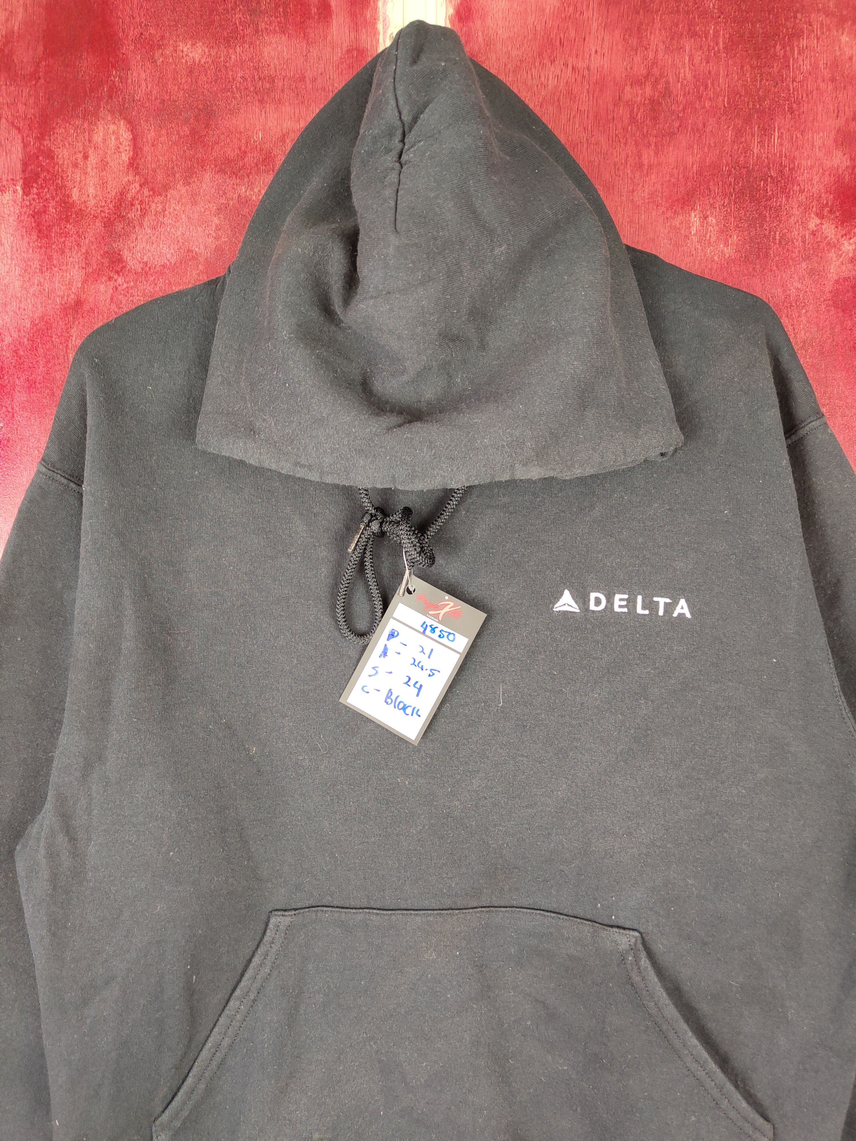 Japanese Brand × Jerzees Jerzees Delta Black Hoodie Sweatshirt #4850 Size US M / EU 48-50 / 2 - 2 Thumbnail