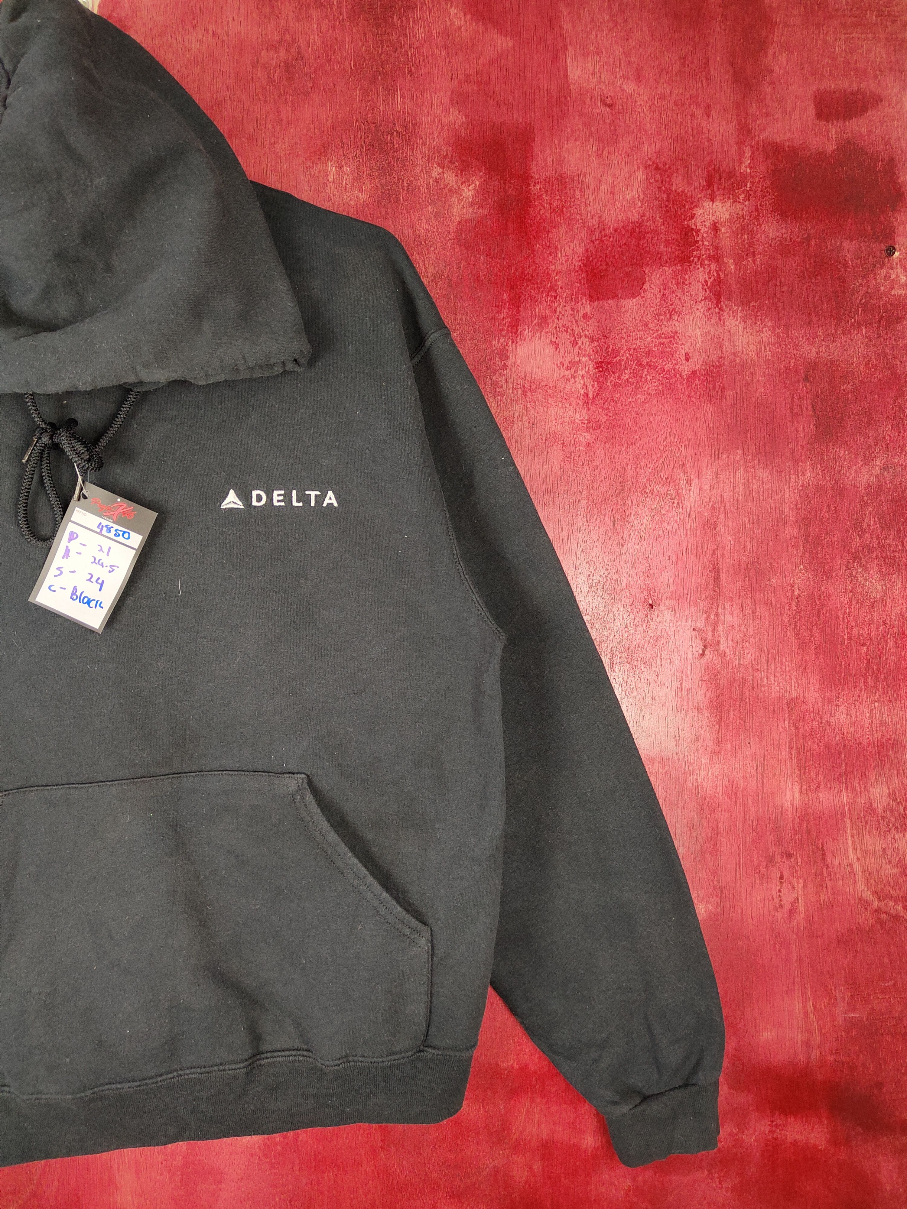Japanese Brand × Jerzees Jerzees Delta Black Hoodie Sweatshirt #4850 Size US M / EU 48-50 / 2 - 7 Thumbnail
