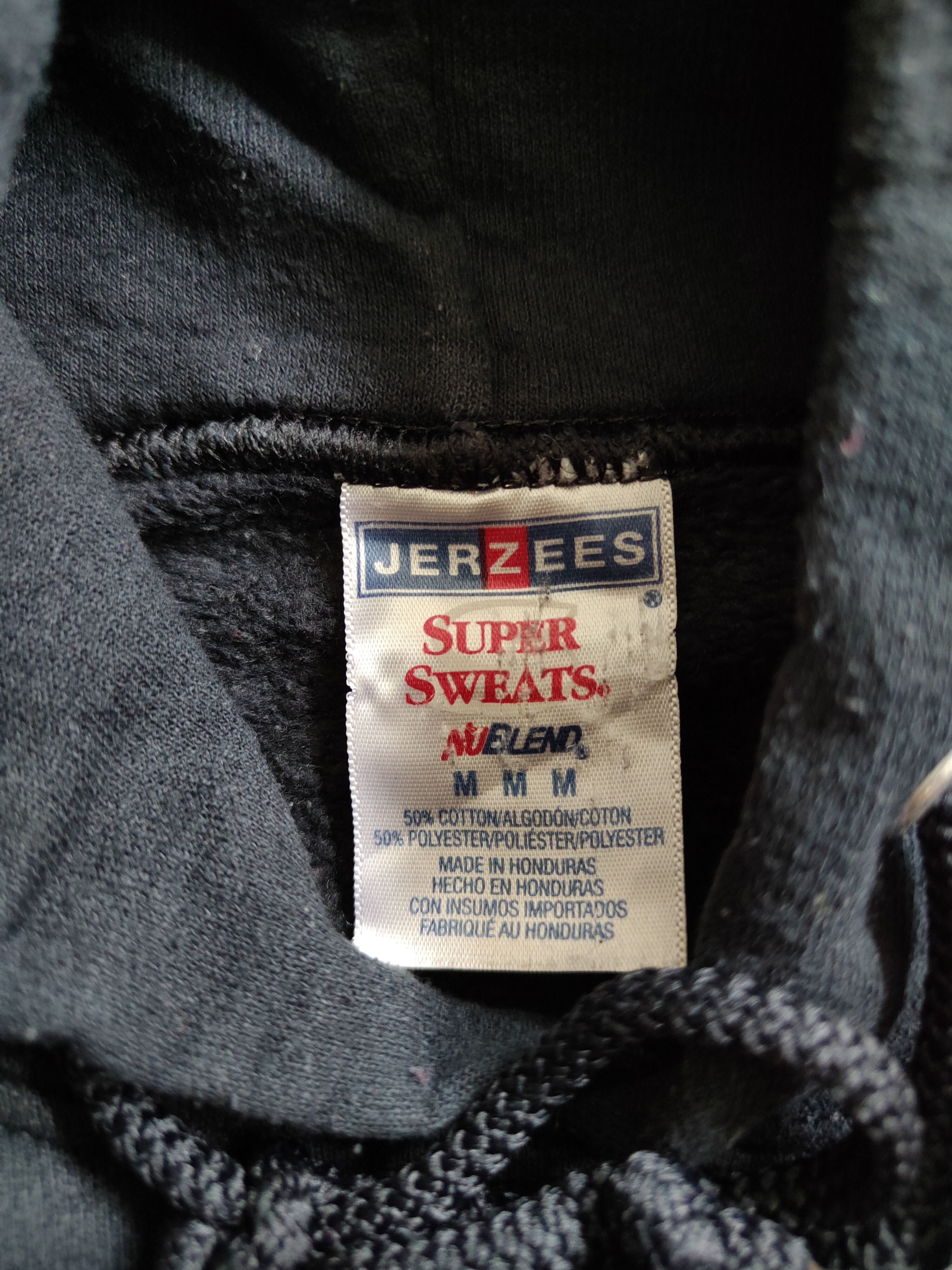 Japanese Brand × Jerzees Jerzees Delta Black Hoodie Sweatshirt #4850 Size US M / EU 48-50 / 2 - 12 Thumbnail