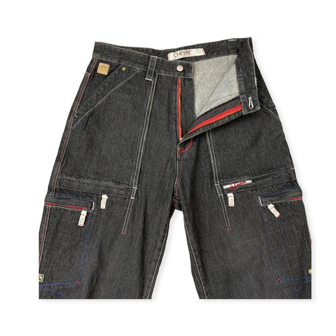 Vintage Chevre Multi Pocket Baggy Jeans Size W34x32 Size US 34 / EU 50 - 5 Thumbnail