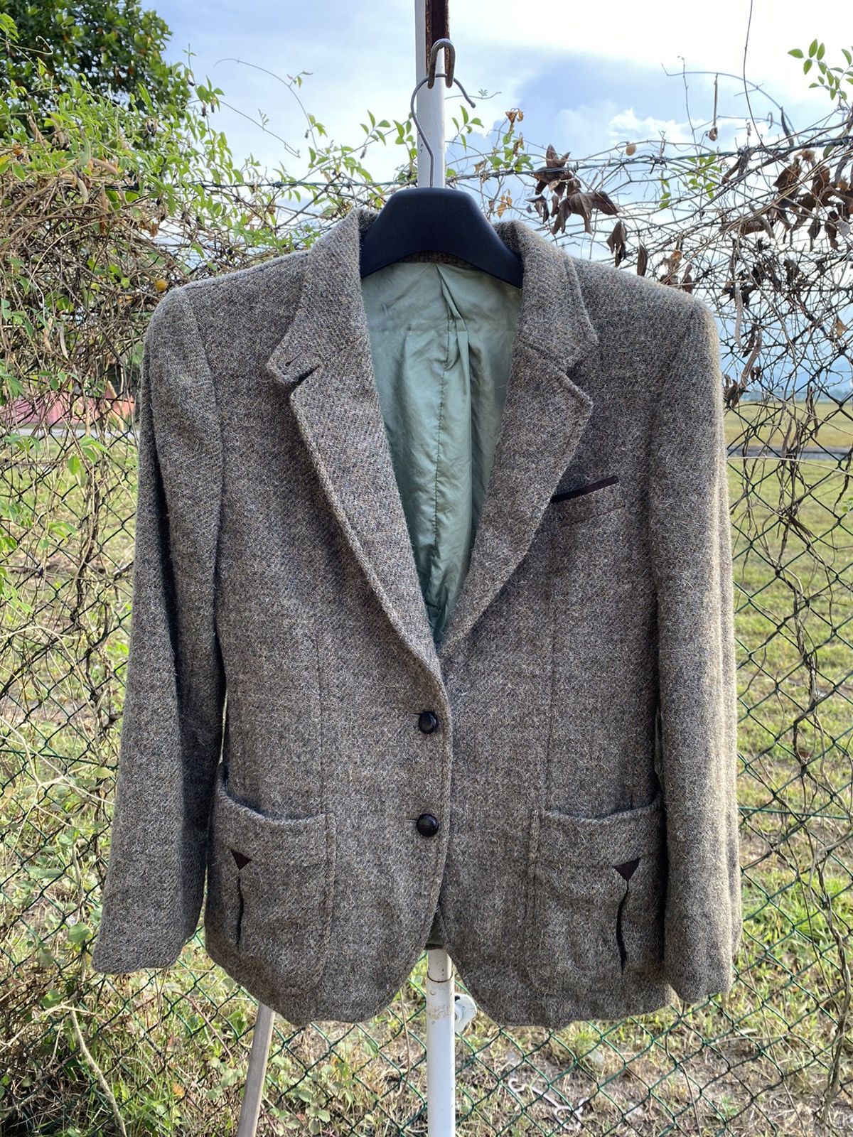 Burberry × Vintage Vintage 70s Burberrys Coat Jacket New Wool Size 36R - 1 Thumbnail