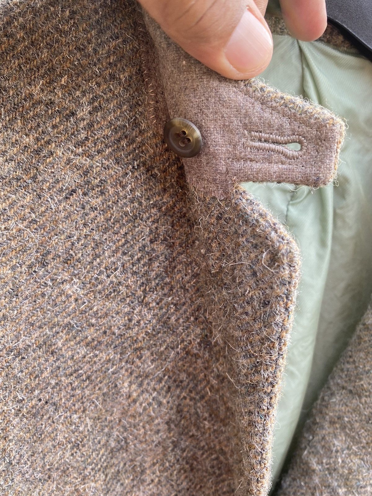 Burberry × Vintage Vintage 70s Burberrys Coat Jacket New Wool Size 36R - 6 Thumbnail