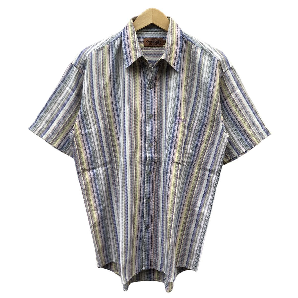 Vintage MISSONI Multicolor Zig-Zag Shirt