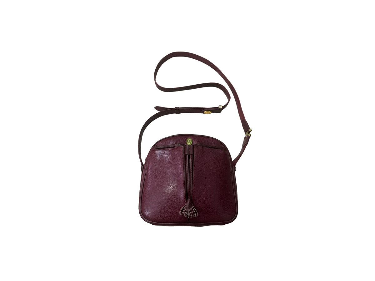 AUTHENTIC VINTAGE MUST DE CARTIER LEATHER CROSSBODY BAG