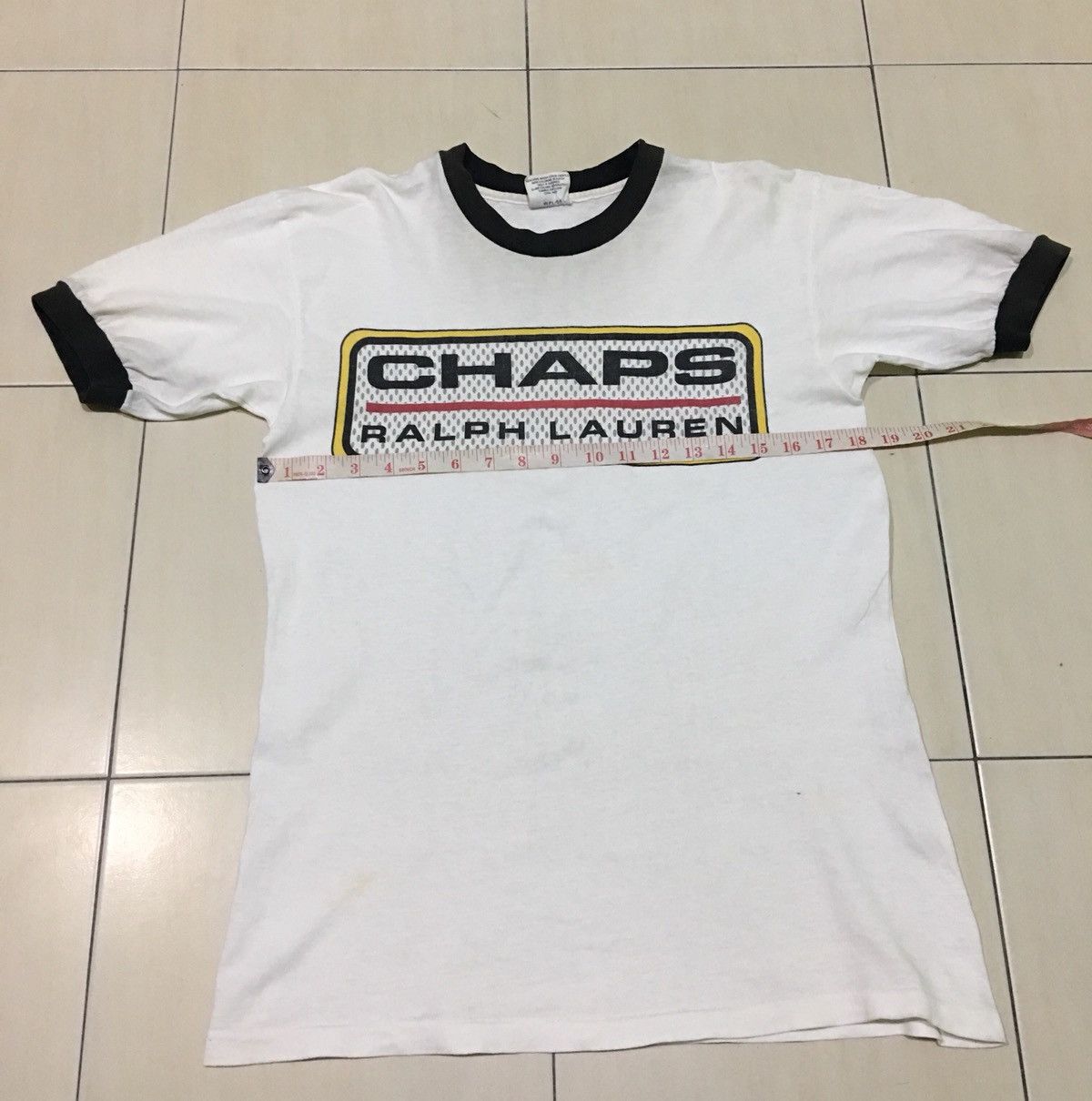 Chaps Ralph Lauren Vintage Chaps ralph lauren ringer spell out big logo shirt Size US M / EU 48-50 / 2 - 5 Thumbnail