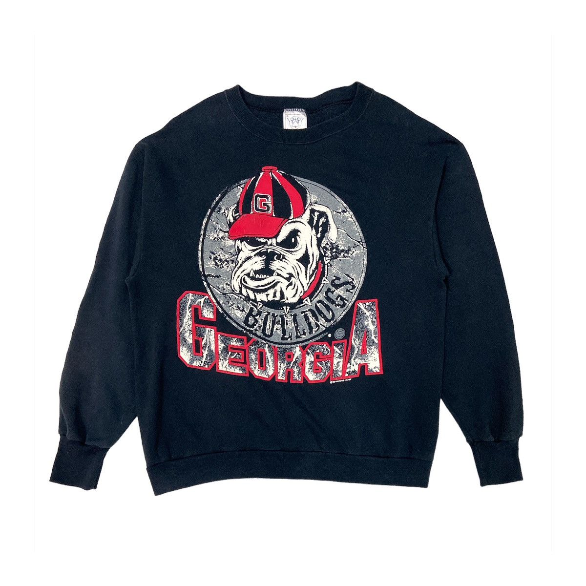 image of Delta x NCAA Vintage 91’S Georgia Bulldogs Crewneck in Black, Men's (Size Large)