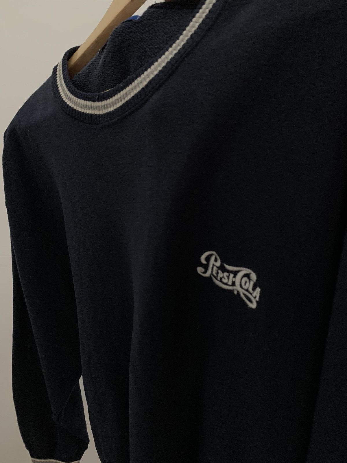 Pepsi Vintage 90s Pepsi Cola Sweatshirt Medium Navy Size US L / EU 52-54 / 3 - 3 Thumbnail