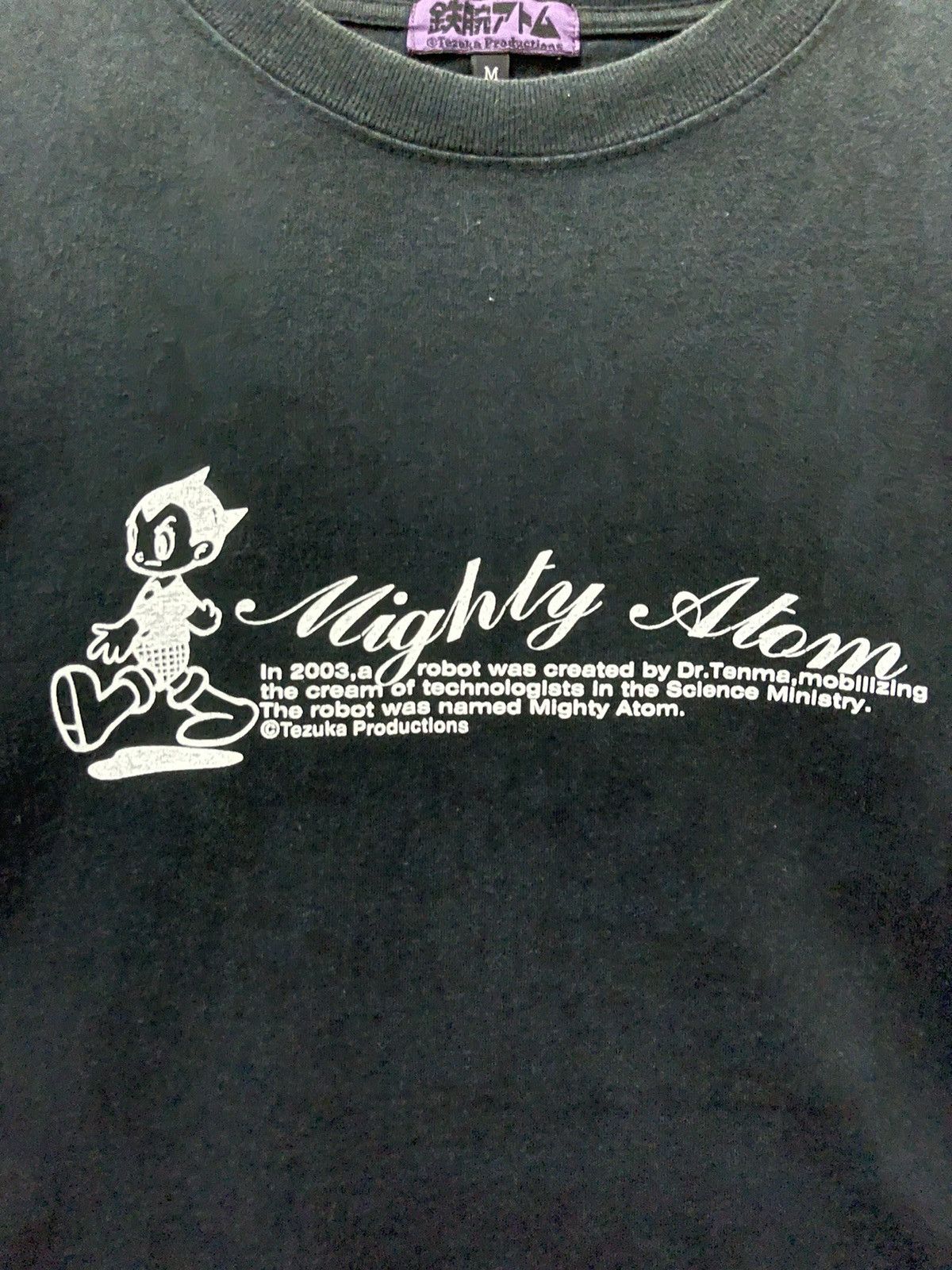 Anime × Vintage Vintage Astro Boy Mighty Atom T-shirt Black Size US M / EU 48-50 / 2 - 2 Thumbnail