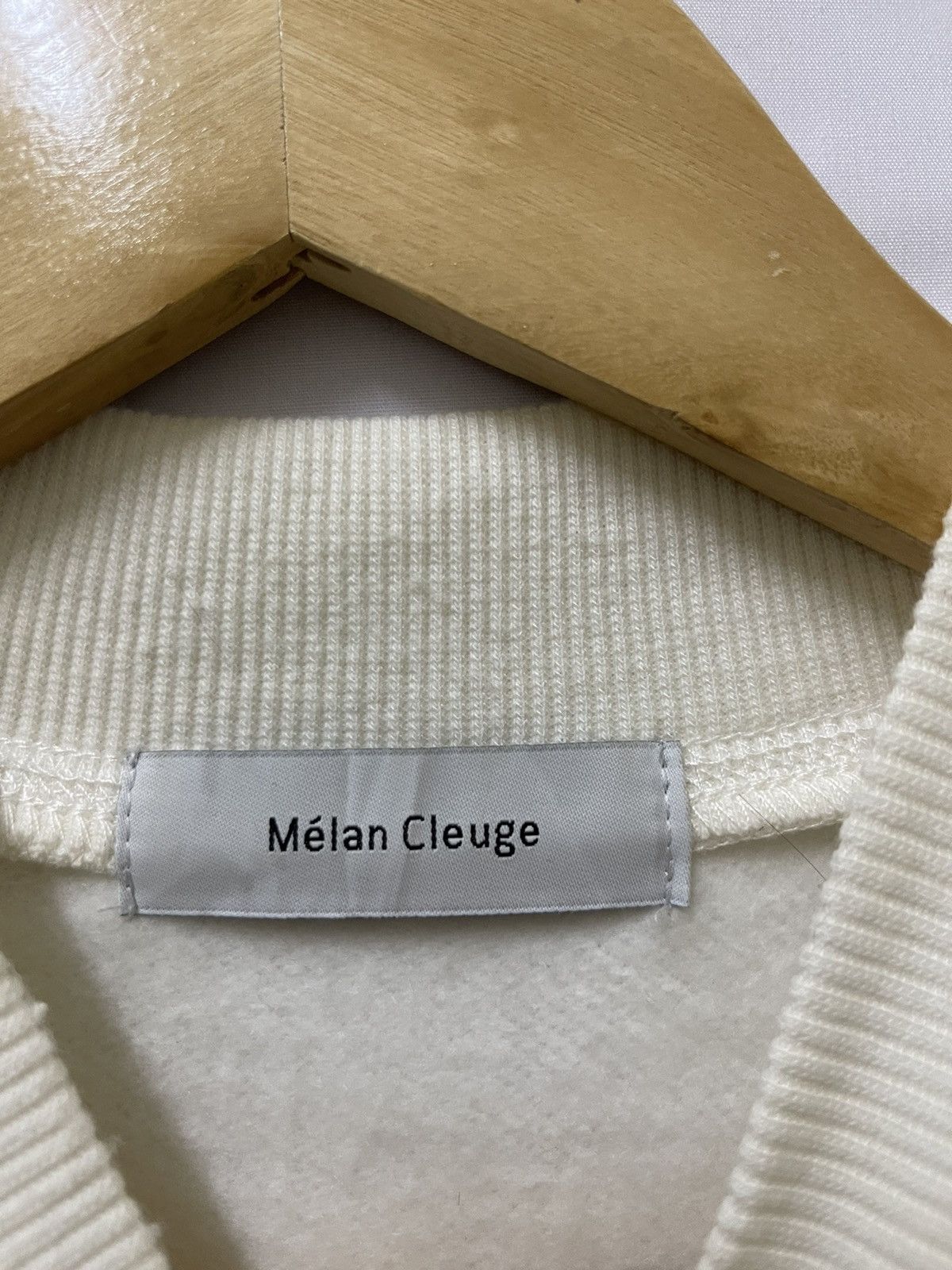 Designer × Japanese Brand Melan Cleuge Big Logo Sweatshirt Cream Size US L / EU 52-54 / 3 - 5 Thumbnail