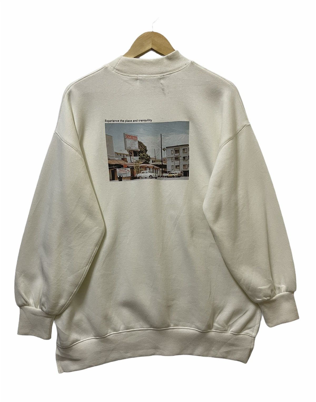 Designer × Japanese Brand Melan Cleuge Big Logo Sweatshirt Cream Size US L / EU 52-54 / 3 - 1 Thumbnail
