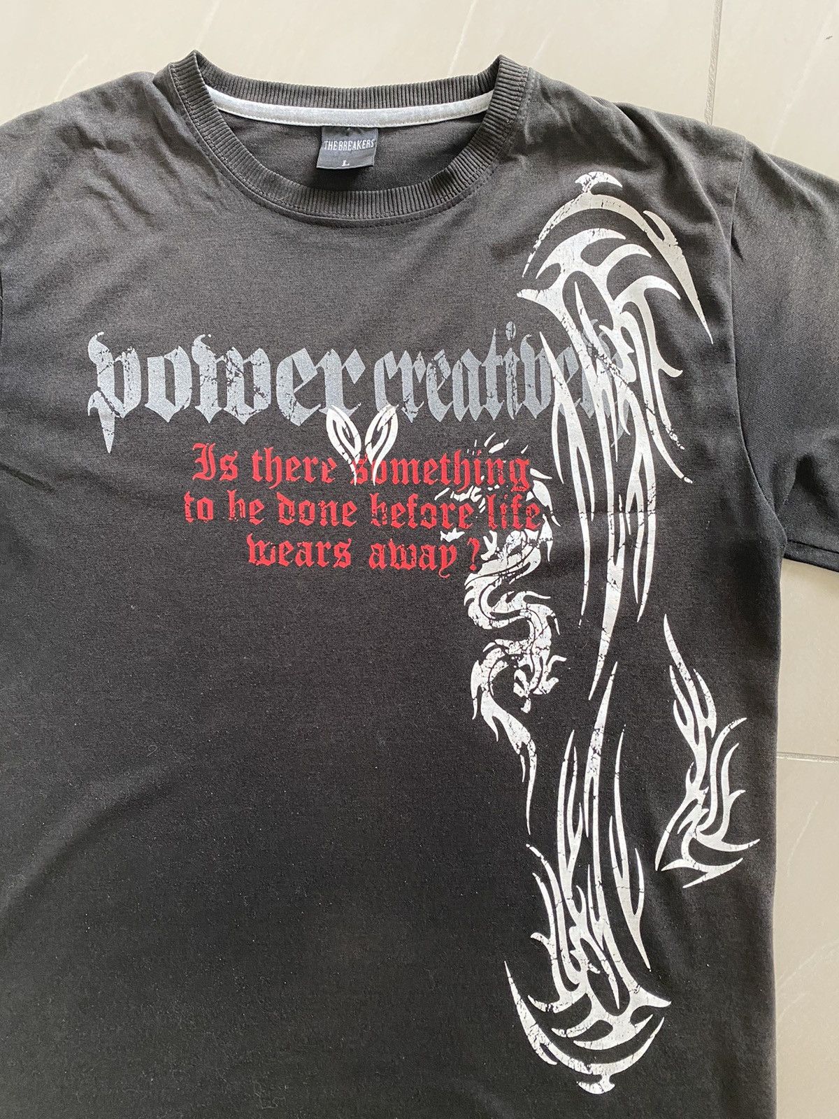 Vintage ☠️ Vintage The Breakers Dragon Punk Shirt faded design Size US L / EU 52-54 / 3 - 10 Thumbnail