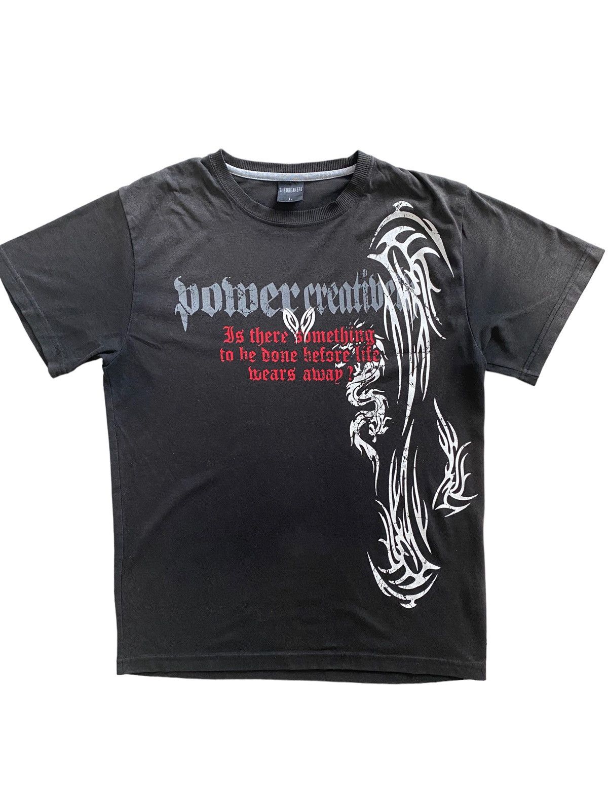 Vintage ☠️ Vintage The Breakers Dragon Punk Shirt faded design Size US L / EU 52-54 / 3 - 4 Thumbnail