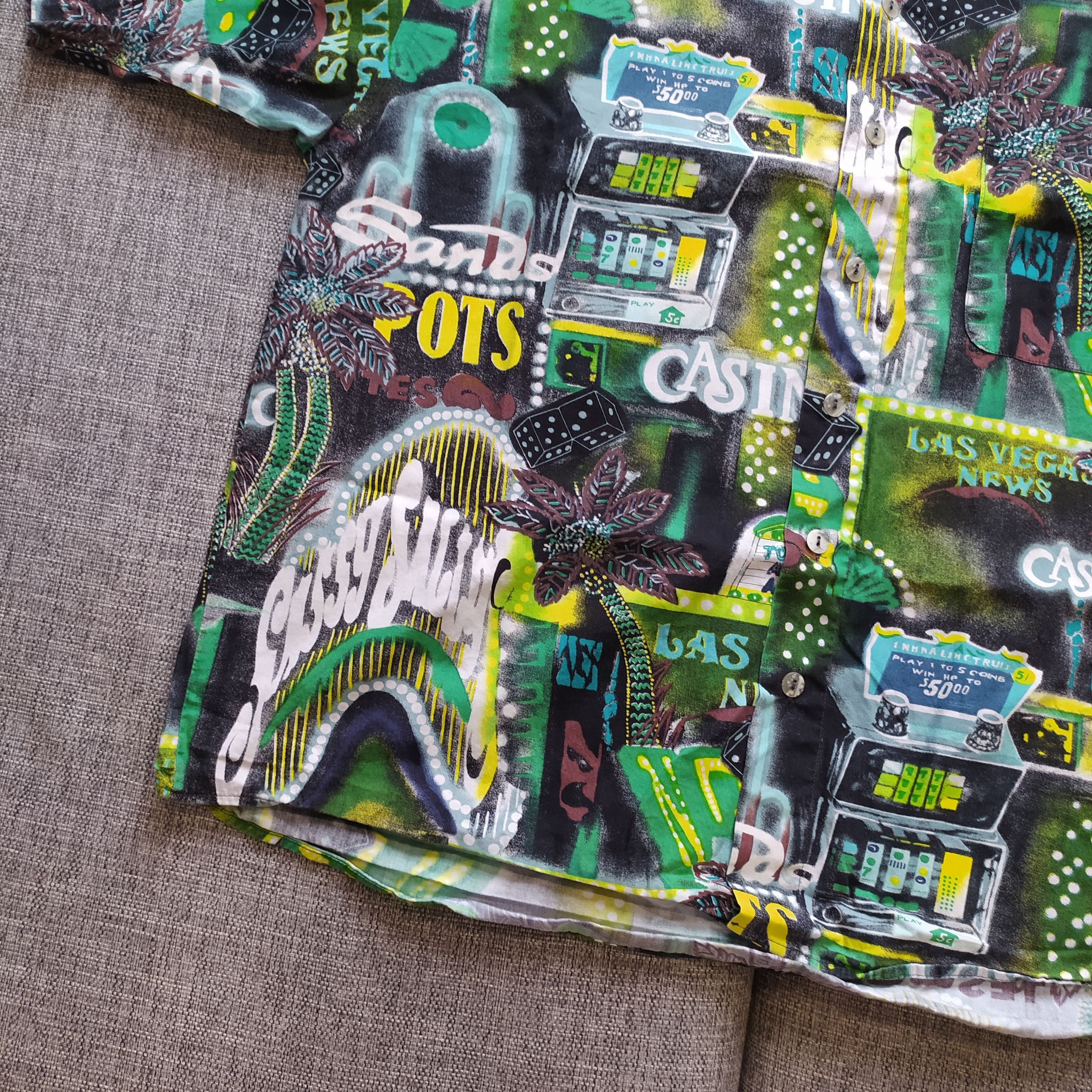 Other Vintage Y2K Hawaiian style Camp collar Casino Art Shirt Size US L / EU 52-54 / 3 - 4 Thumbnail