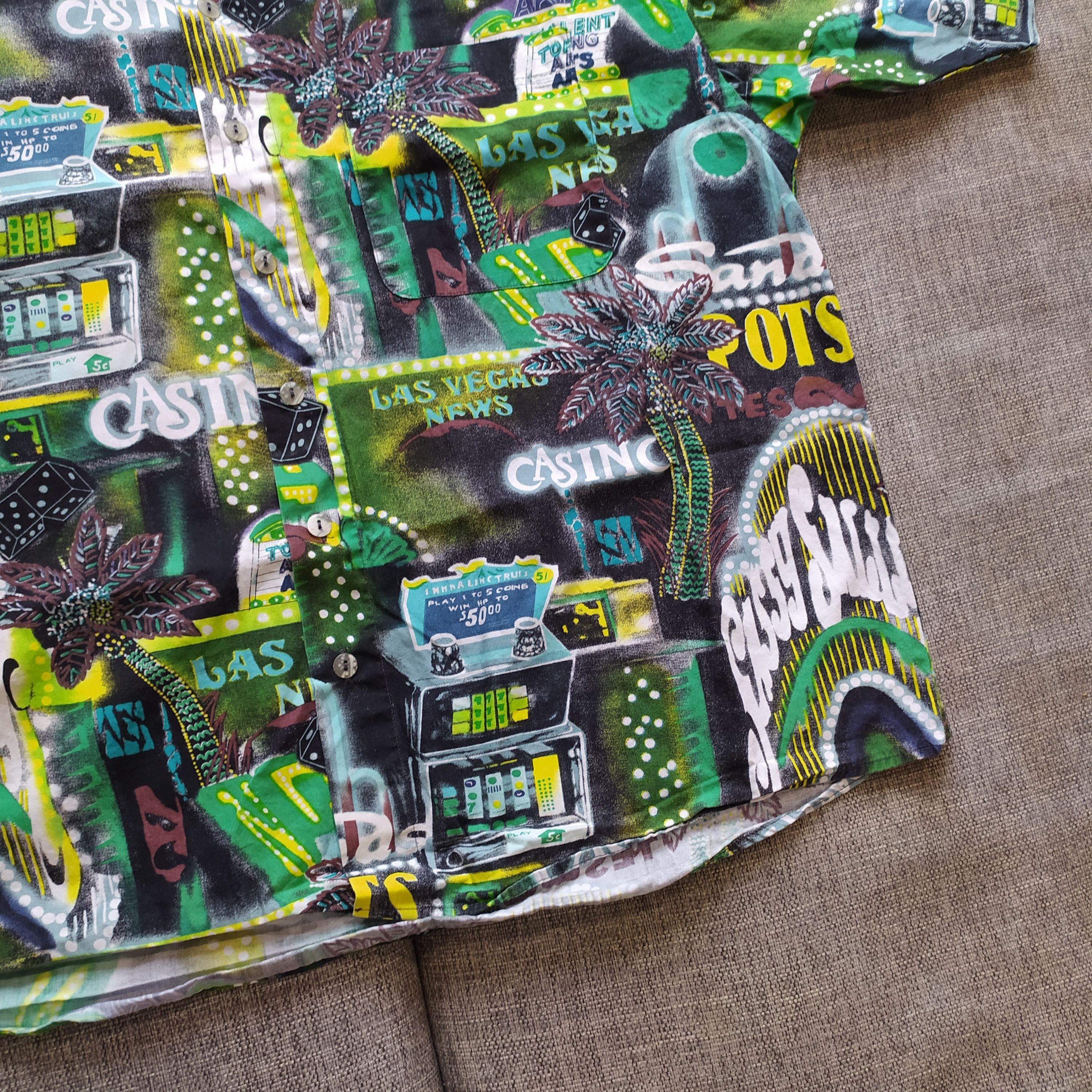 Other Vintage Y2K Hawaiian style Camp collar Casino Art Shirt Size US L / EU 52-54 / 3 - 5 Thumbnail