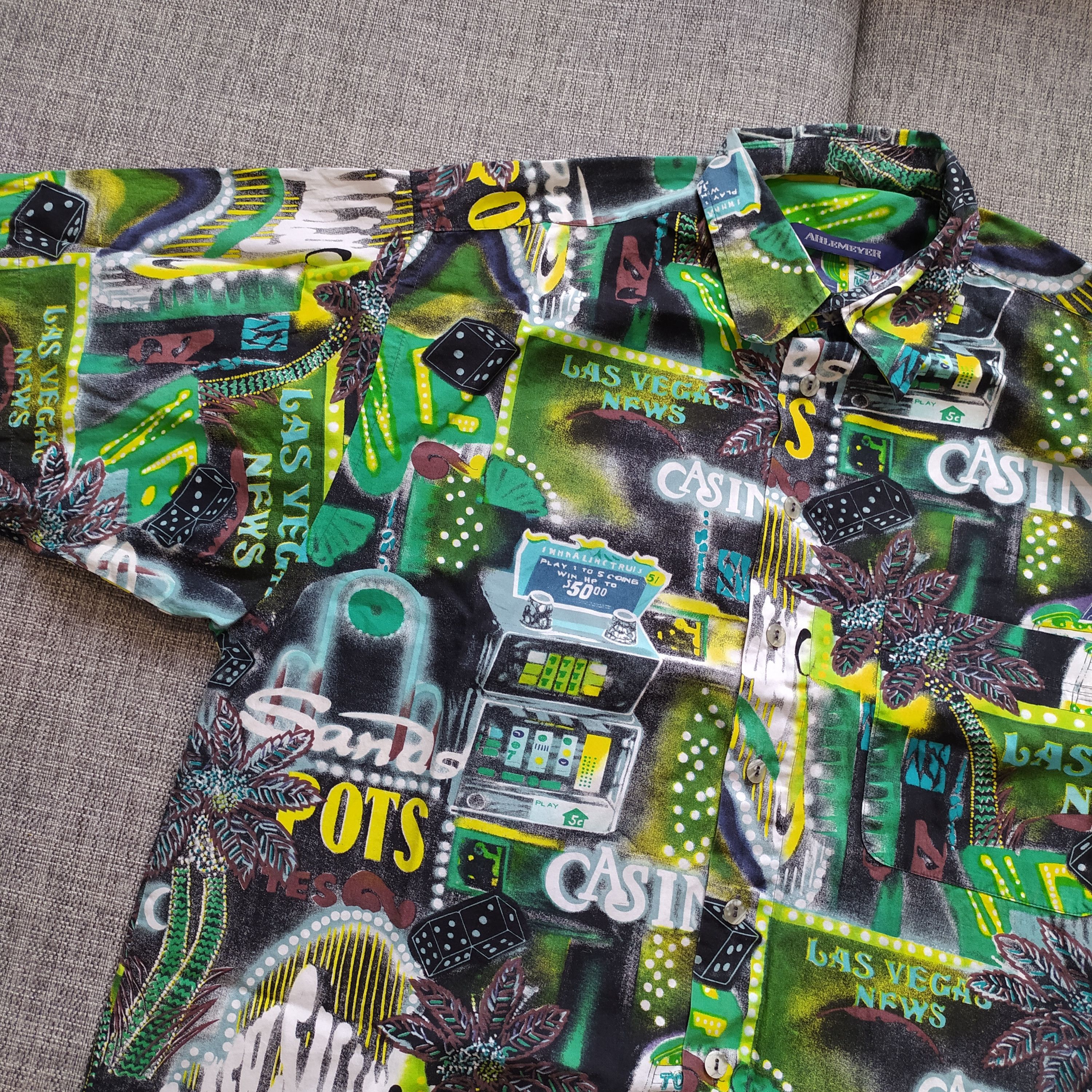 Other Vintage Y2K Hawaiian style Camp collar Casino Art Shirt Size US L / EU 52-54 / 3 - 2 Thumbnail