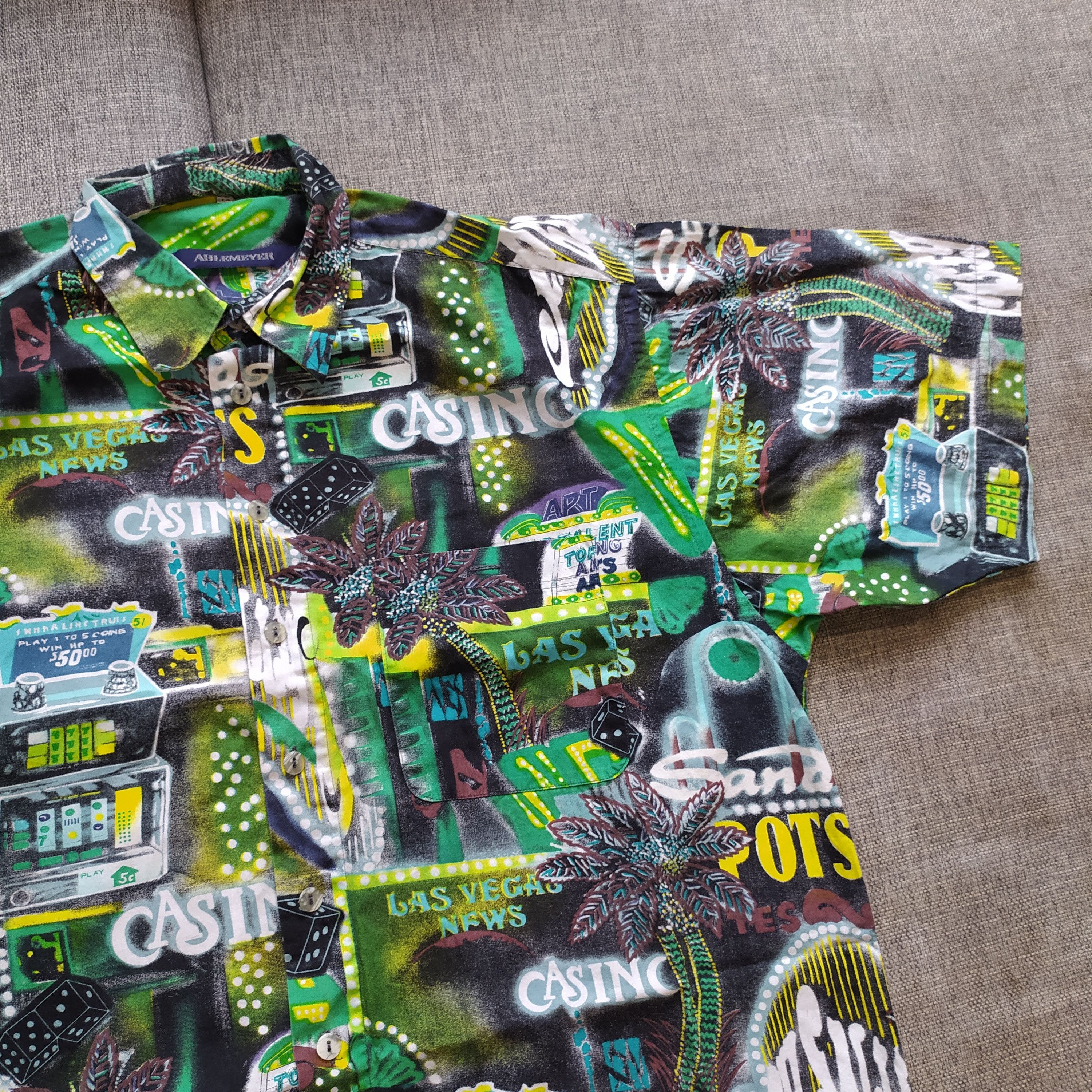 Other Vintage Y2K Hawaiian style Camp collar Casino Art Shirt Size US L / EU 52-54 / 3 - 3 Thumbnail
