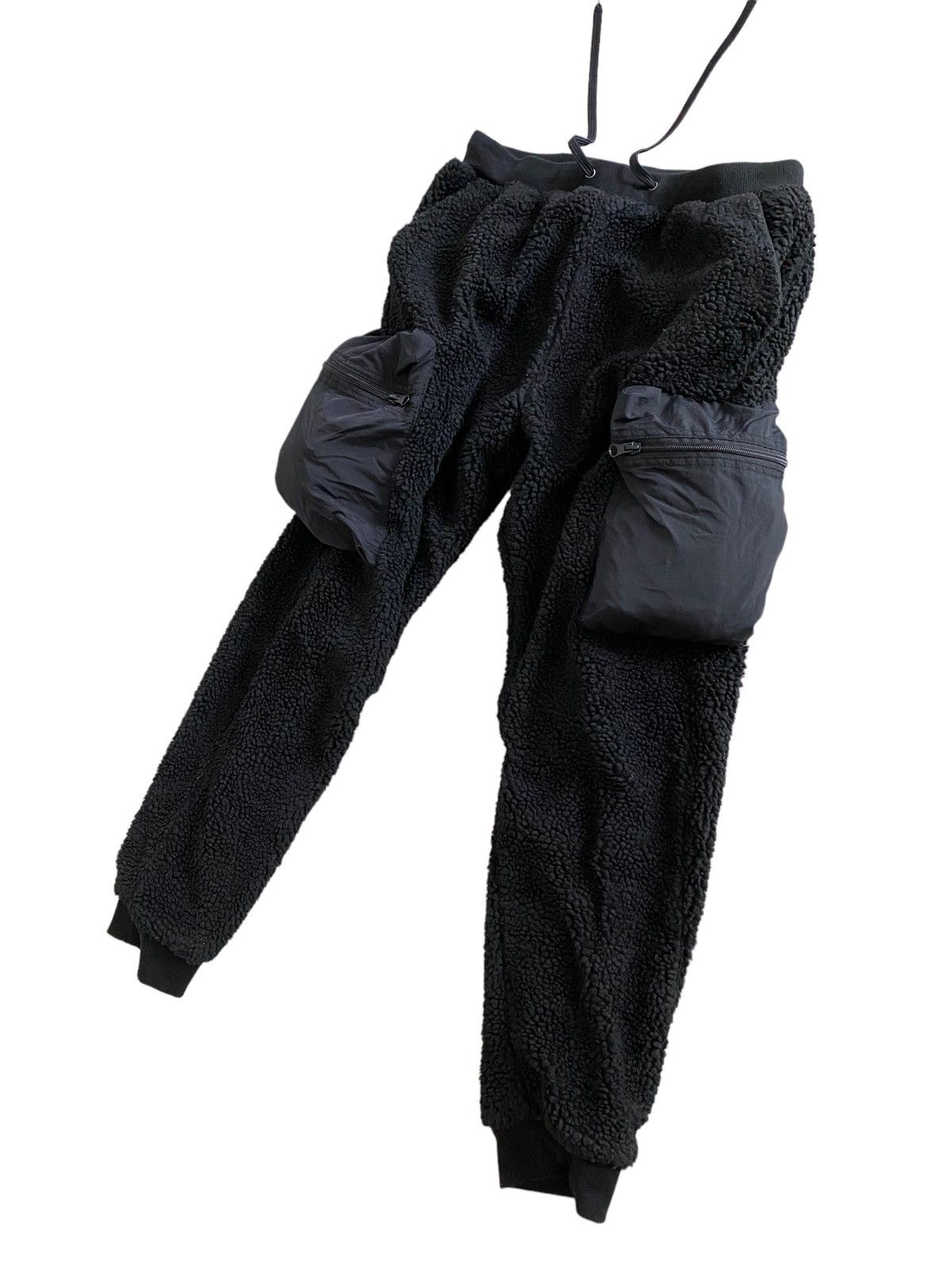 image of Mink Fur Coat Japan Find-Out Side Pocket Sherpa Fleece Pant Nice Design in Black, Men's (Size 33)