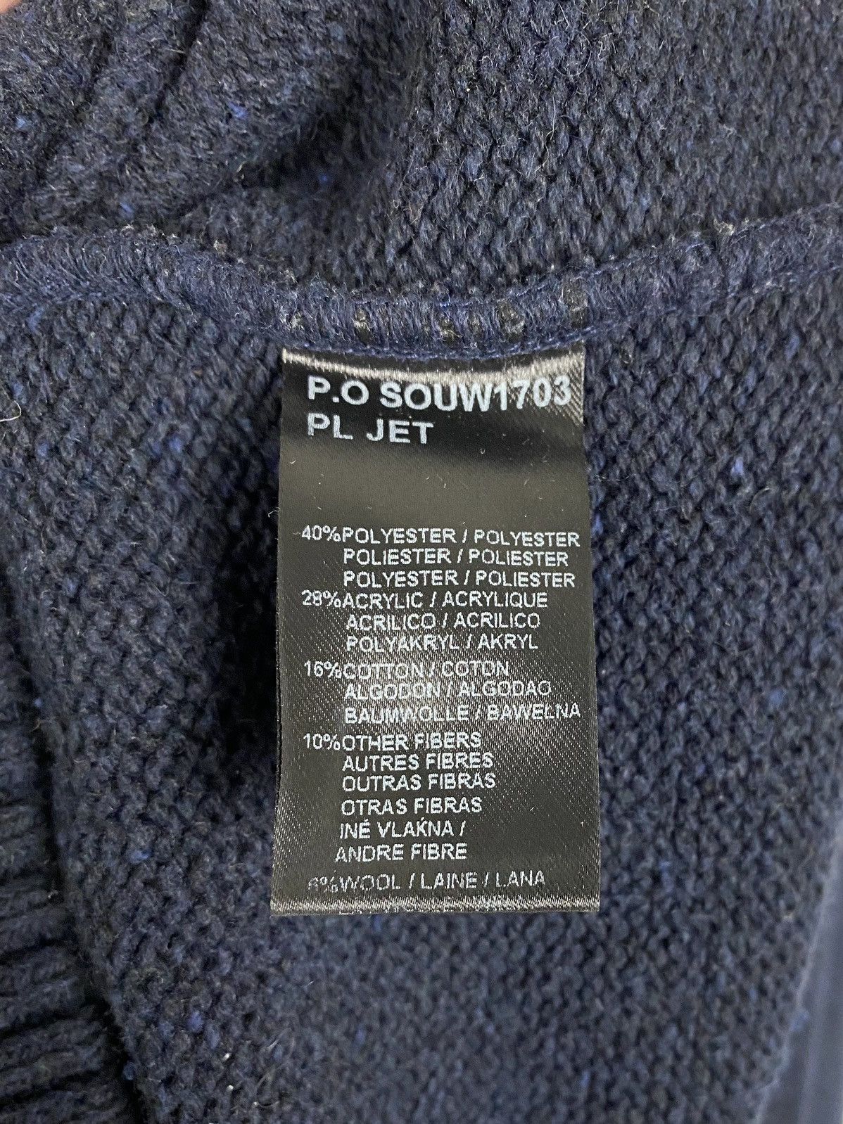 Schott Schott NYC Navy Spell Out Knitted Sweater Size US M / EU 48-50 / 2 - 9 Thumbnail