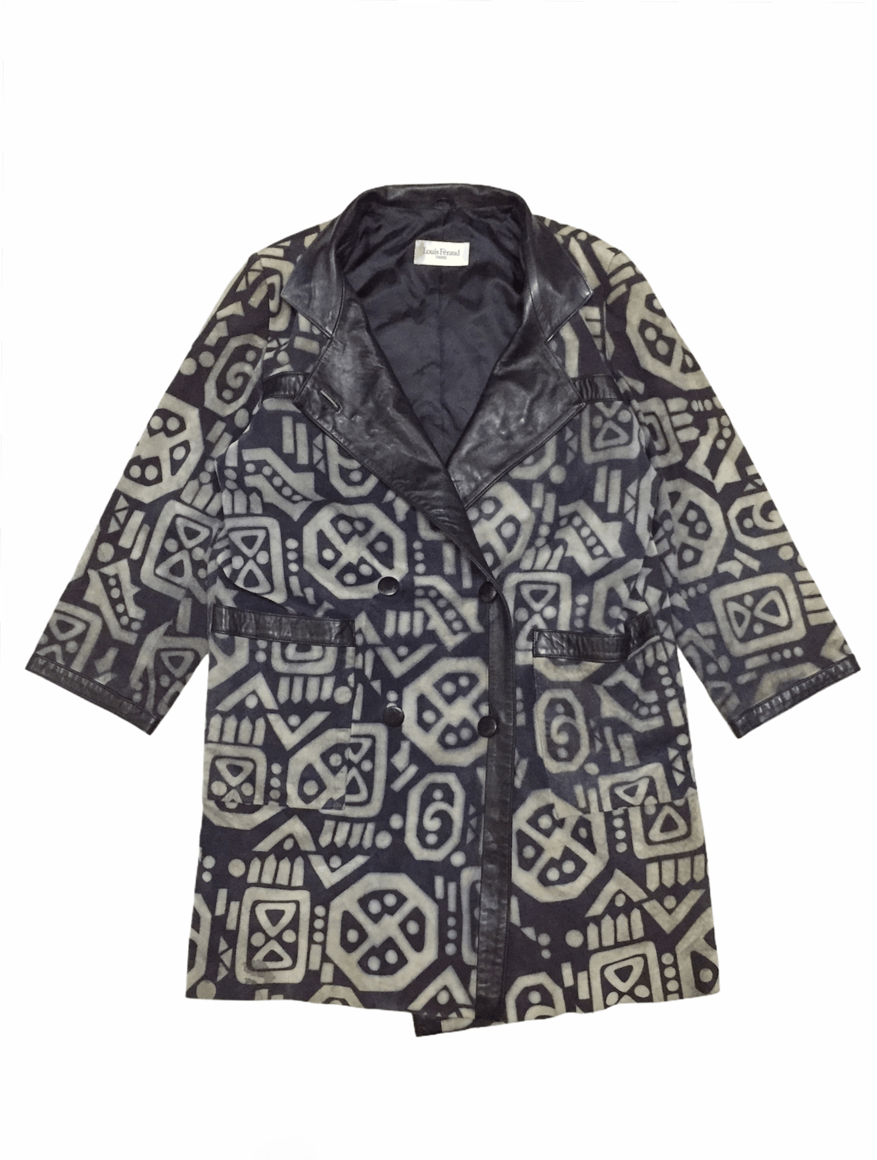 Ekam 1990's ancient printing suede leather jacket Size US S / EU 44-46 / 1 - 1 Thumbnail