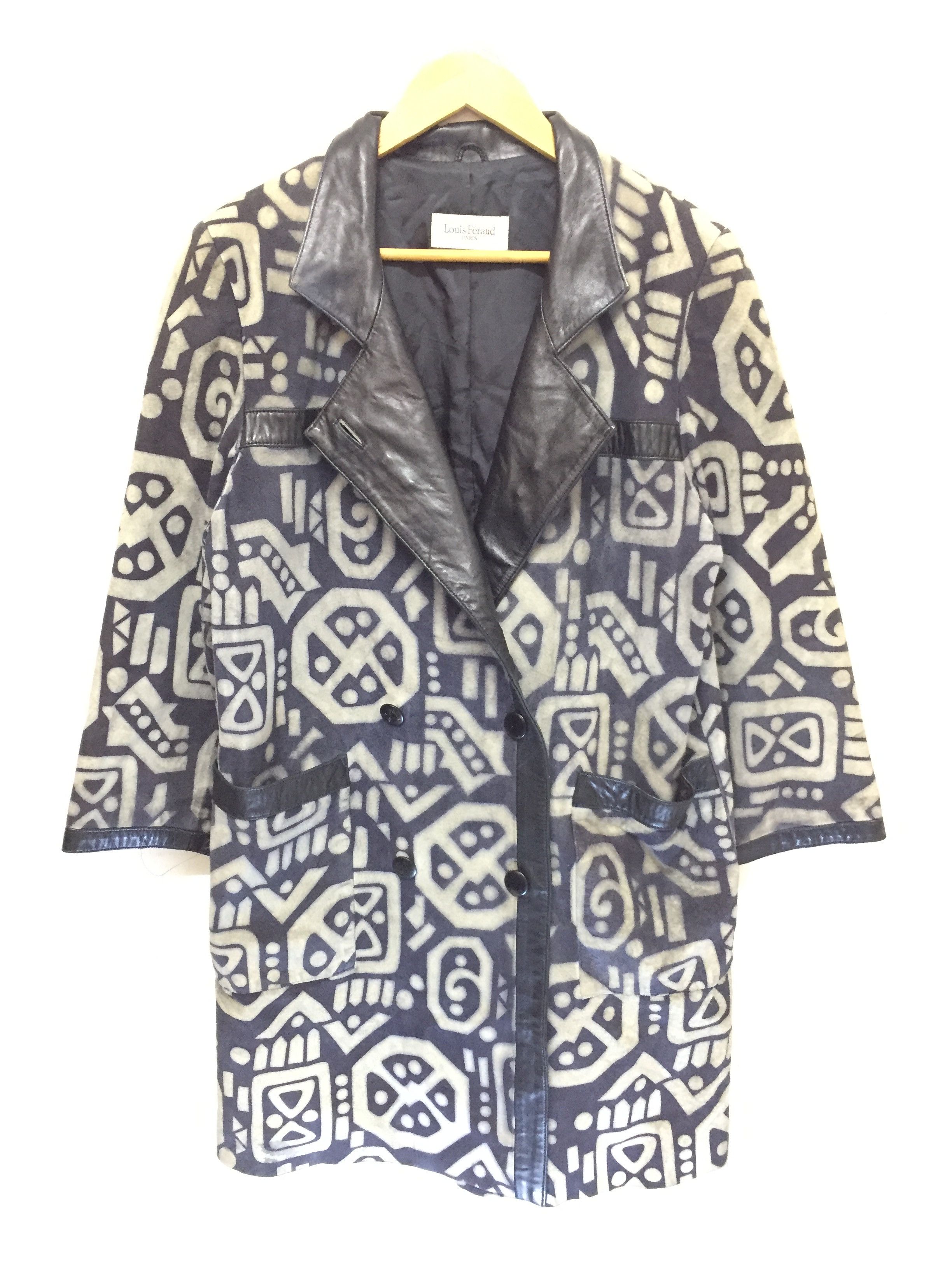 Ekam 1990's ancient printing suede leather jacket Size US S / EU 44-46 / 1 - 2 Thumbnail