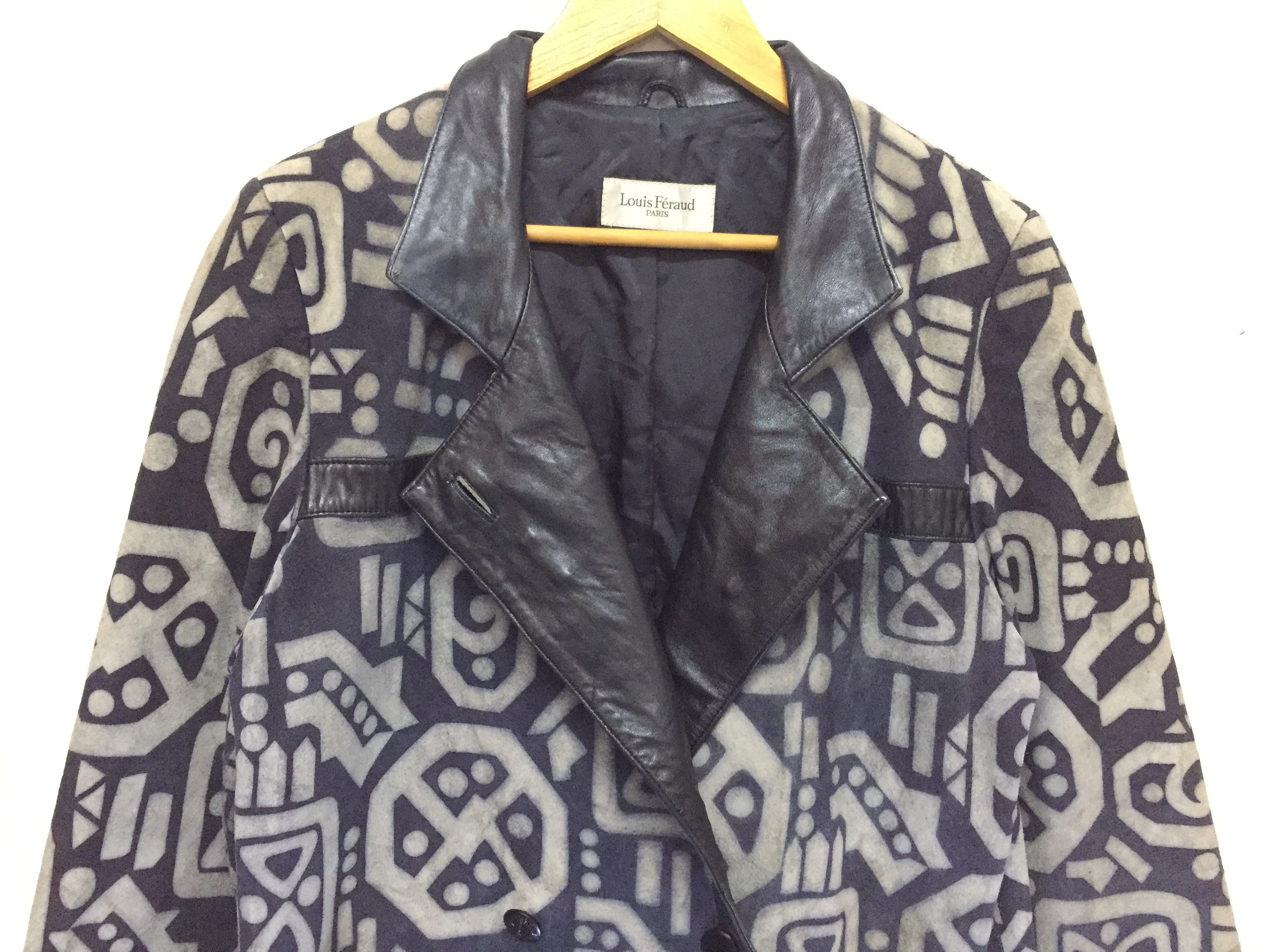 Ekam 1990's ancient printing suede leather jacket Size US S / EU 44-46 / 1 - 3 Thumbnail
