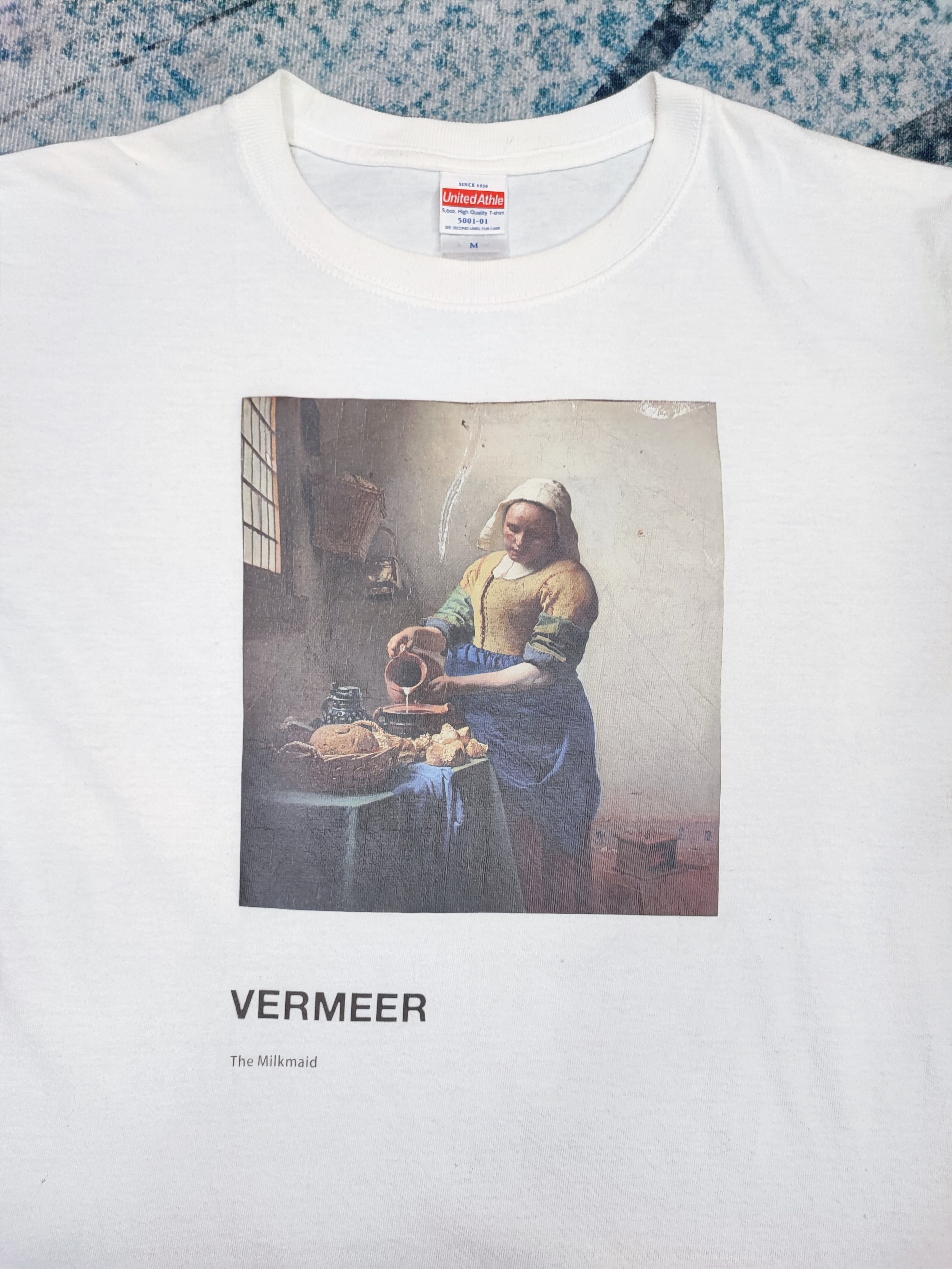 Vintage Vintage T-Shirt VERMEER The Milkmaid Artist Painting Size US M / EU 48-50 / 2 - 3 Thumbnail