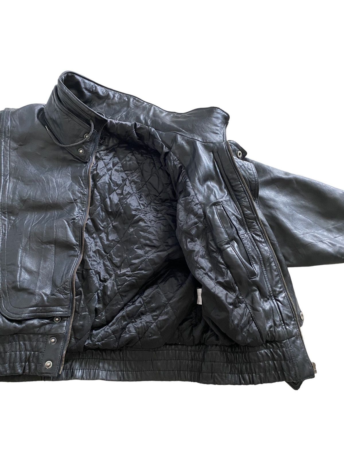 Branded Leather Vintage 70's asap rocky Leather design bomber jacket rare Size US L / EU 52-54 / 3 - 15 Thumbnail