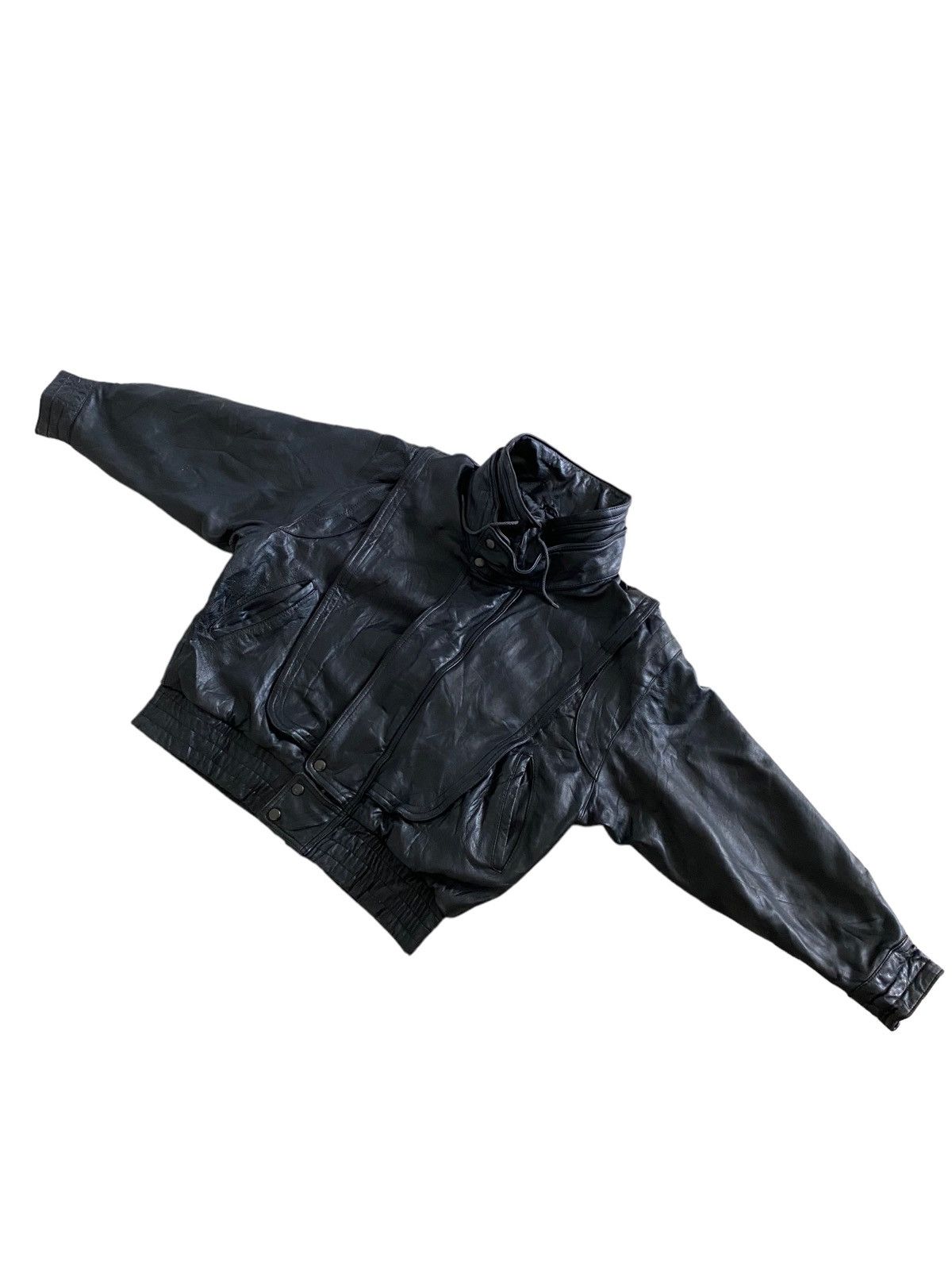 Branded Leather Vintage 70's asap rocky Leather design bomber jacket rare Size US L / EU 52-54 / 3 - 17 Thumbnail