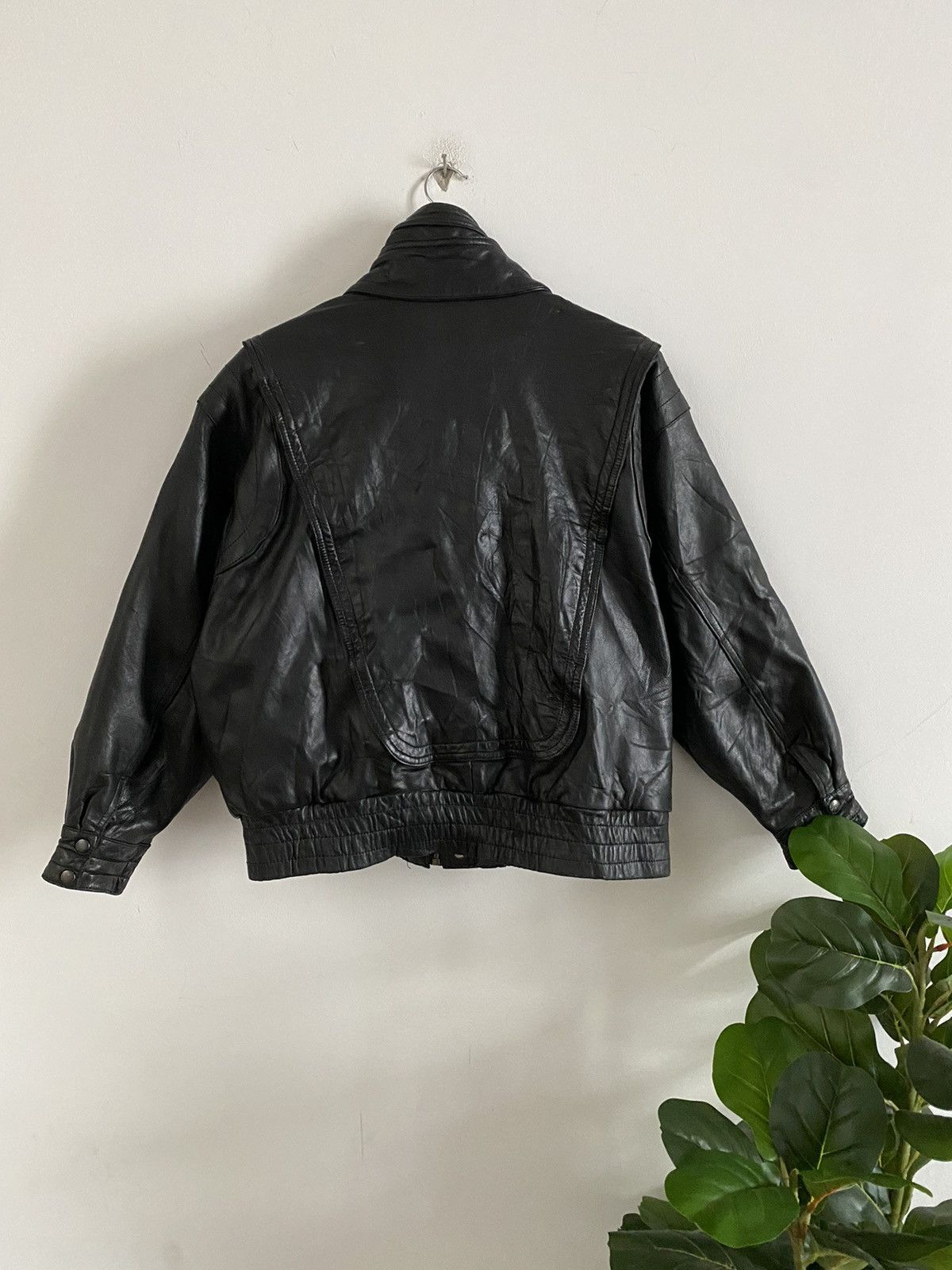 Branded Leather Vintage 70's asap rocky Leather design bomber jacket rare Size US L / EU 52-54 / 3 - 6 Thumbnail