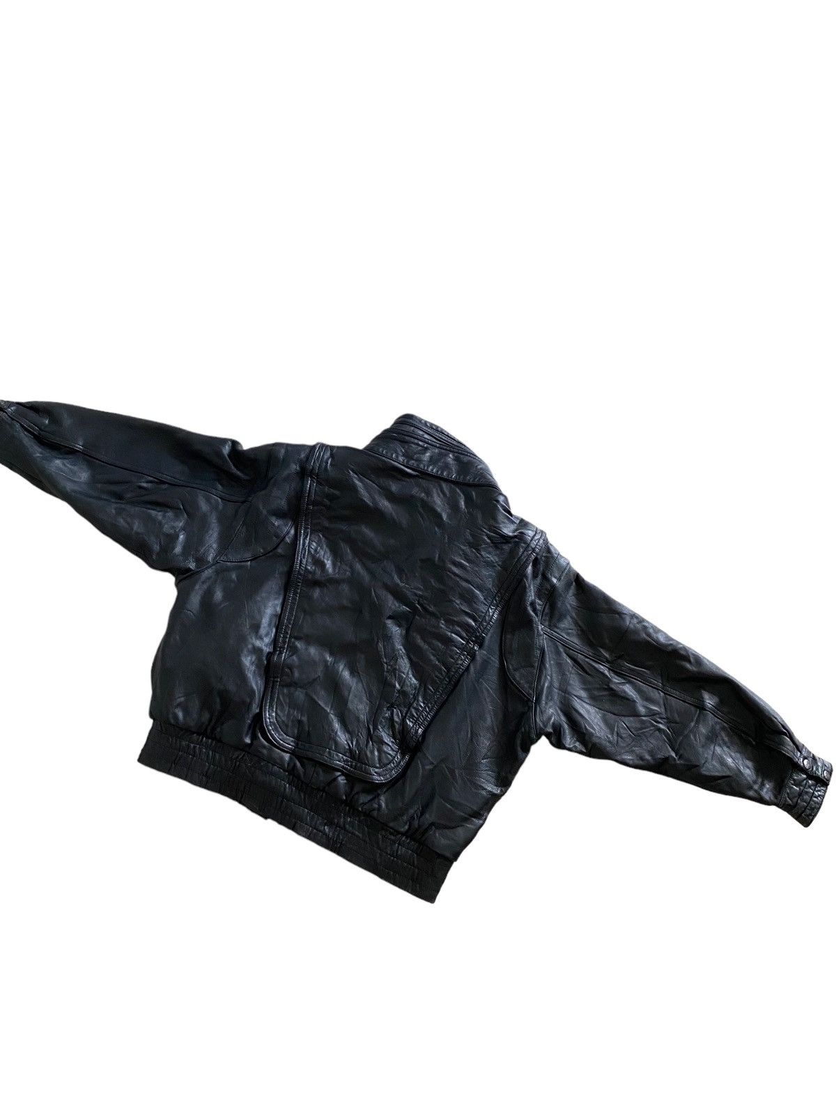 Branded Leather Vintage 70's asap rocky Leather design bomber jacket rare Size US L / EU 52-54 / 3 - 19 Thumbnail