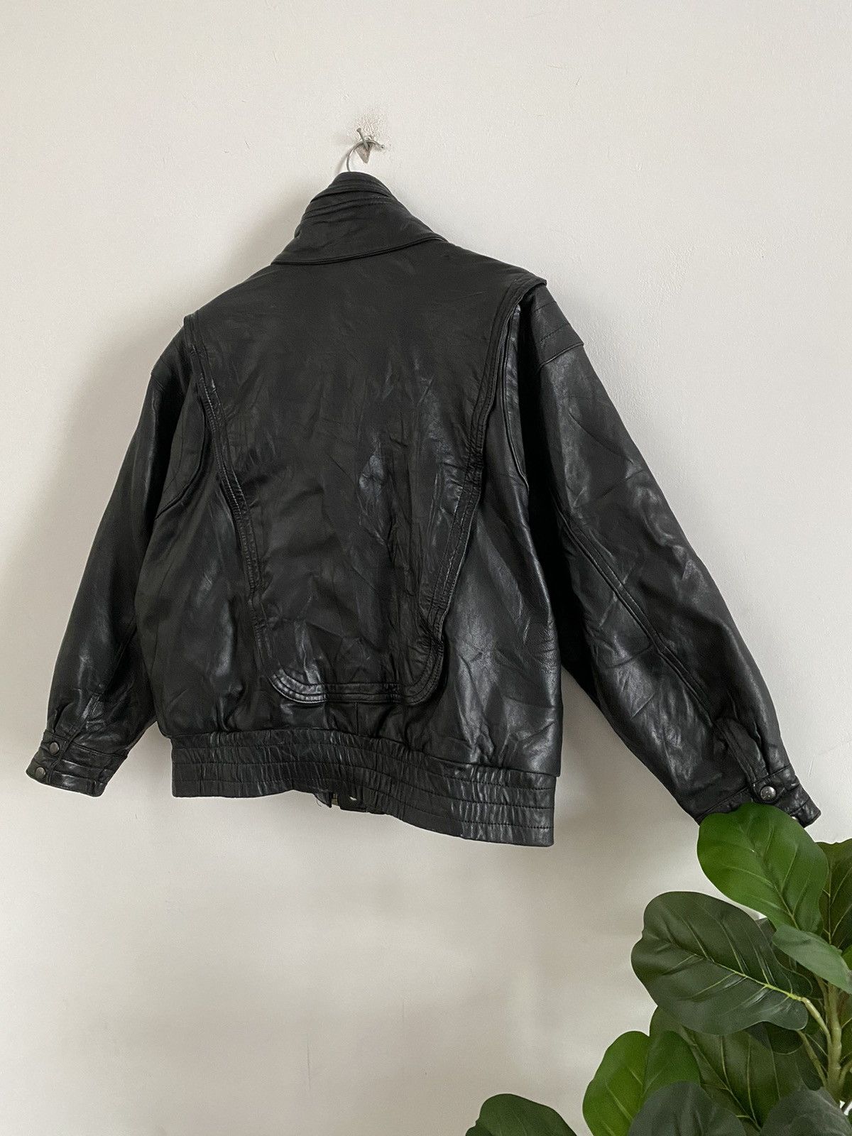 Branded Leather Vintage 70's asap rocky Leather design bomber jacket rare Size US L / EU 52-54 / 3 - 7 Thumbnail